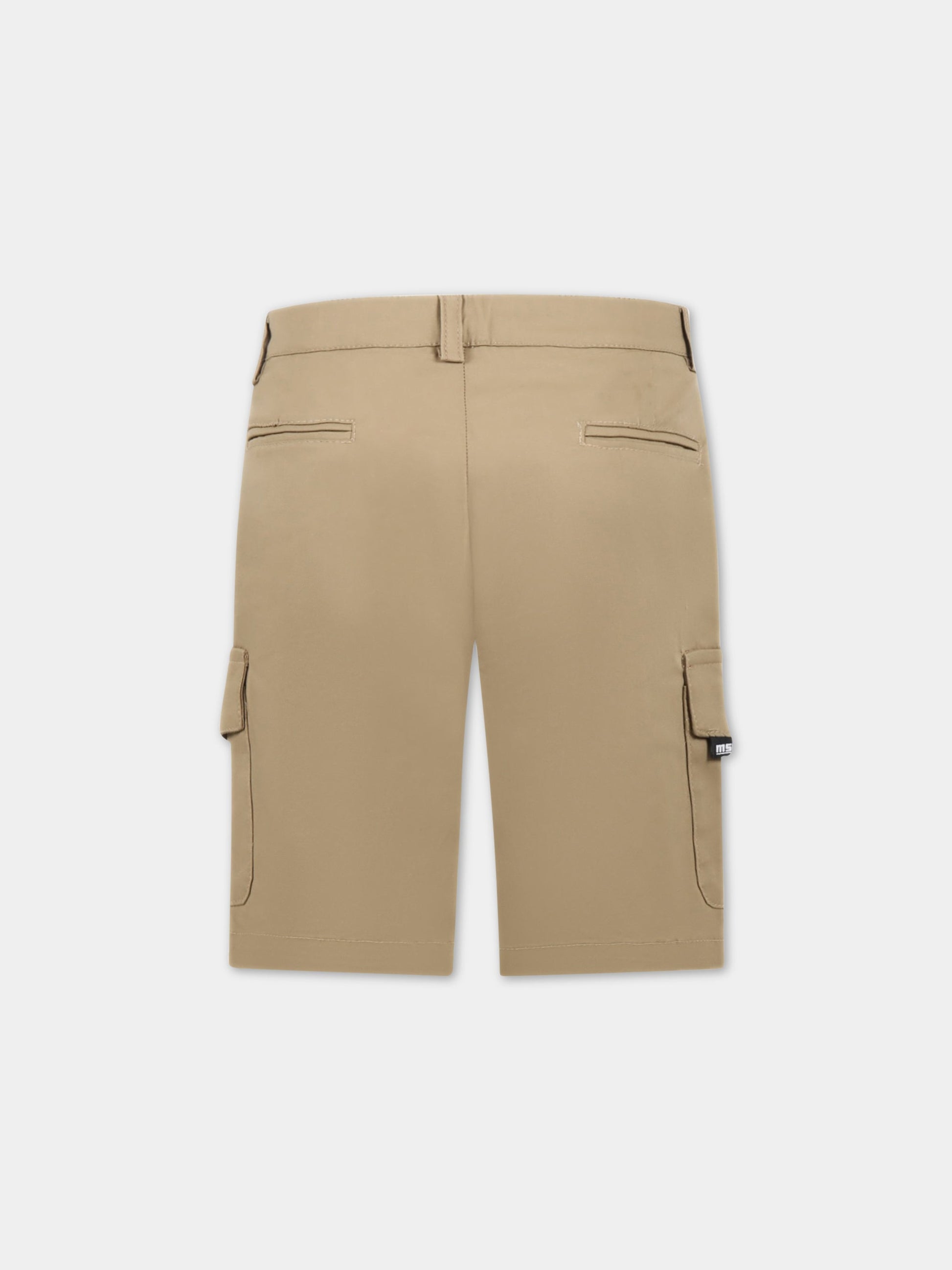 Bermuda beige per bambino con logo,Msgm Kids,MS029569 015