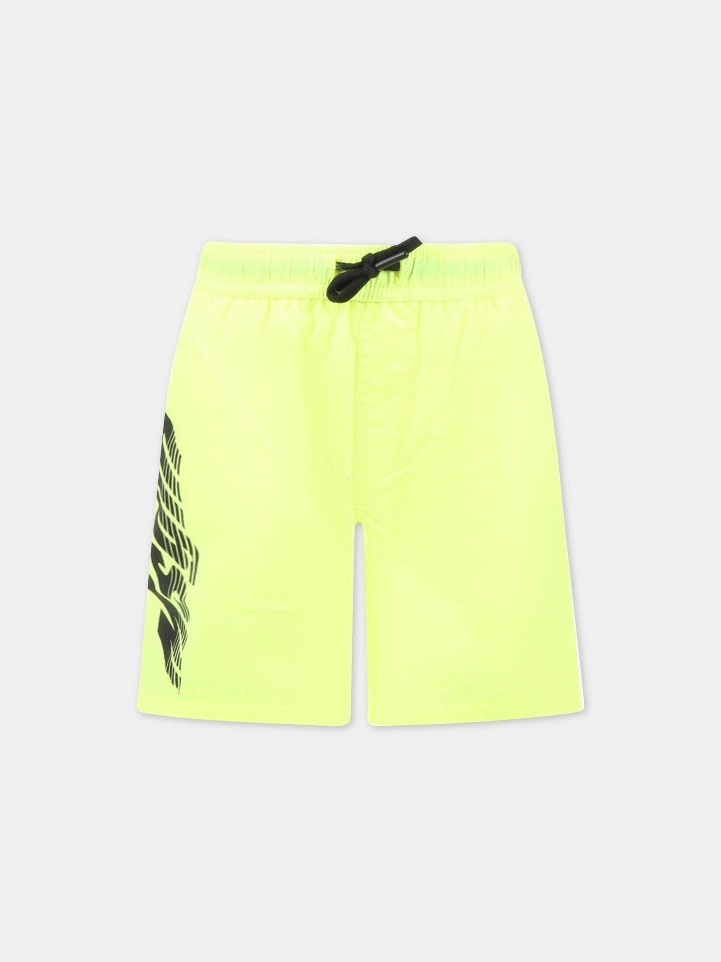 Boxer mare giallo per bambino con logo nero,Msgm Kids,MS029495 023