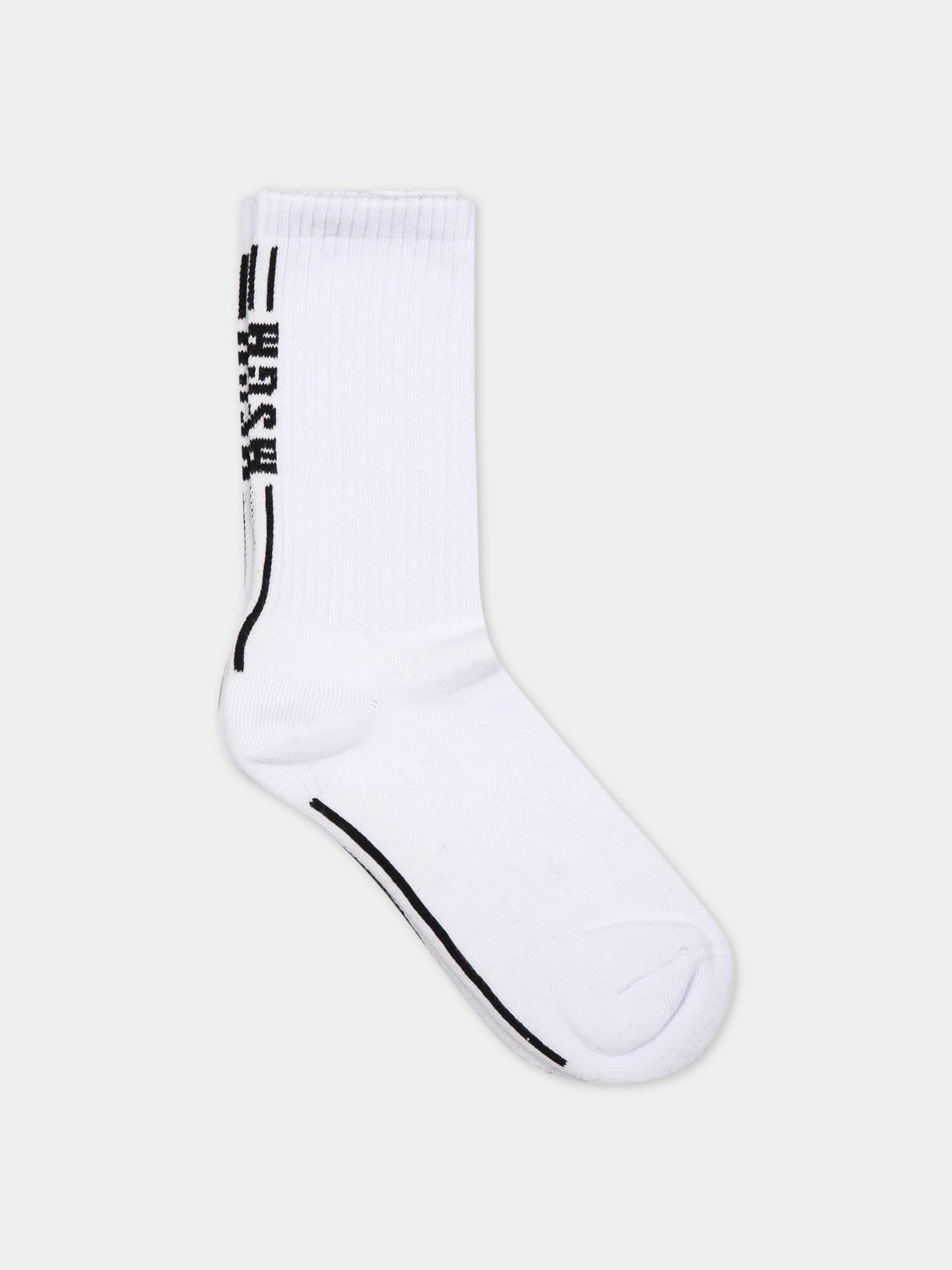 Calze bianche per bambino con logo,Msgm Kids,MS029347 001