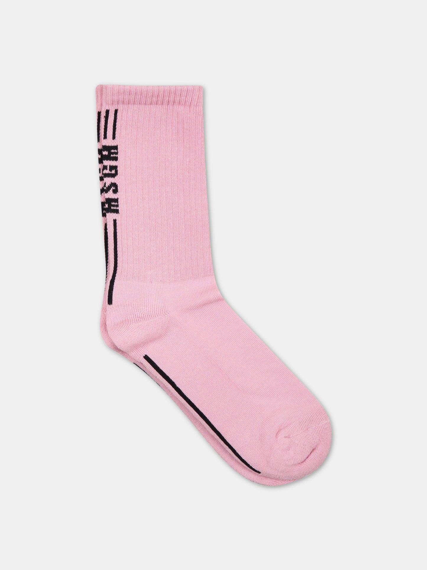 Calze rosa per bambino con logo,Msgm Kids,MS029347 042
