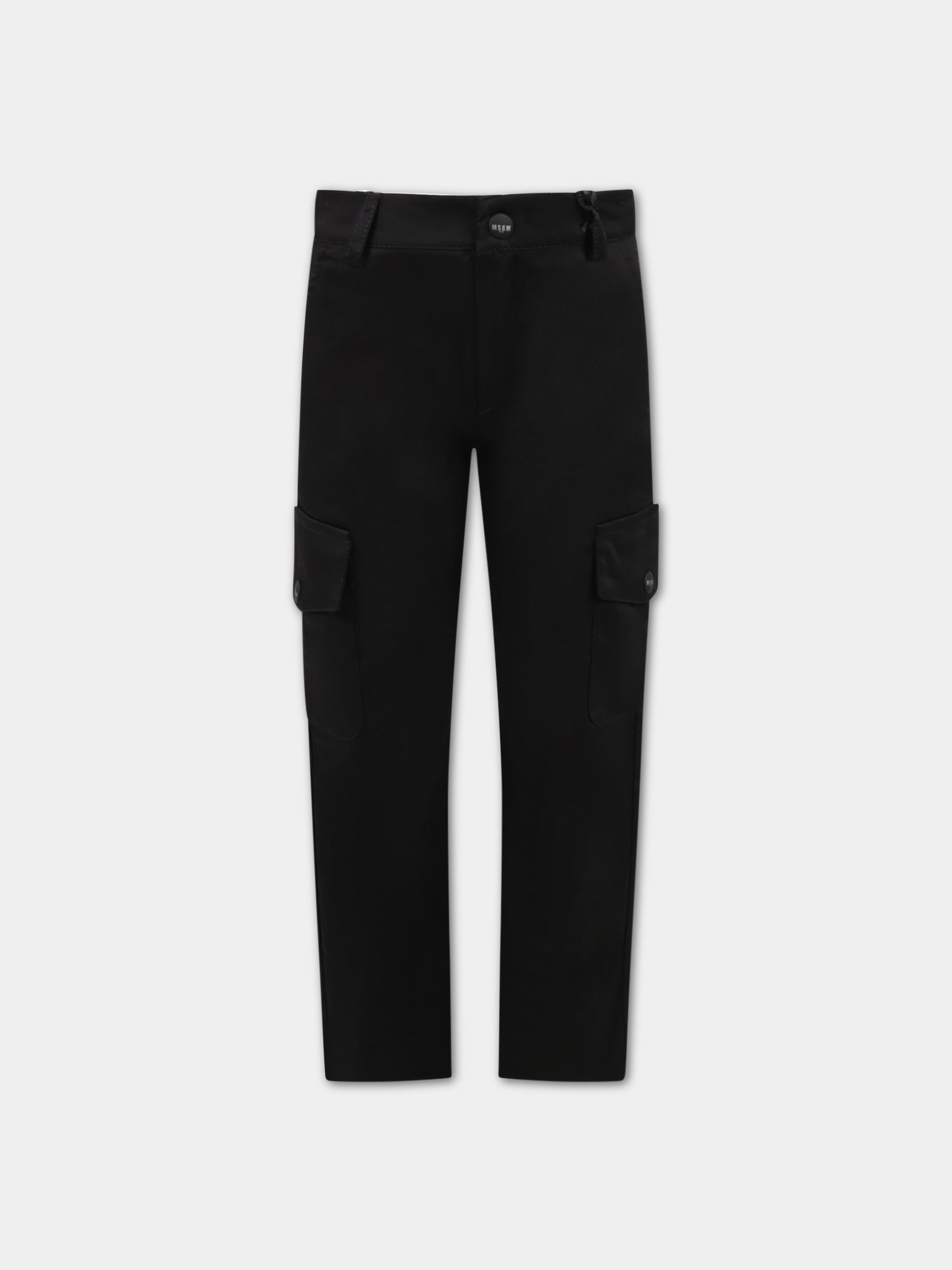 Pantaloni neri per bambino con logo,Msgm Kids,MS029568 110