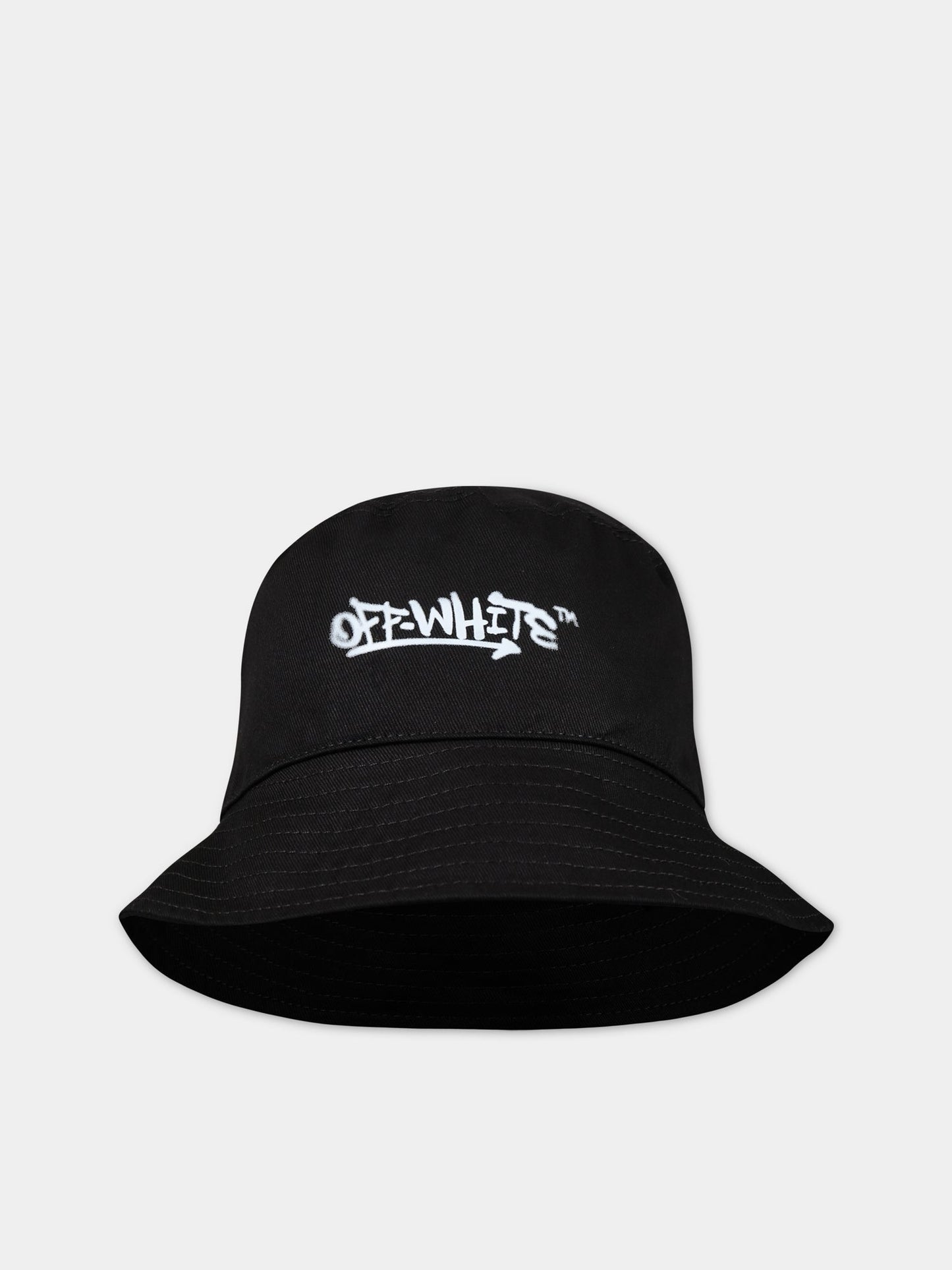 Cloche nero per neonati con logo,Off White,OB8X001S23FAB0021001