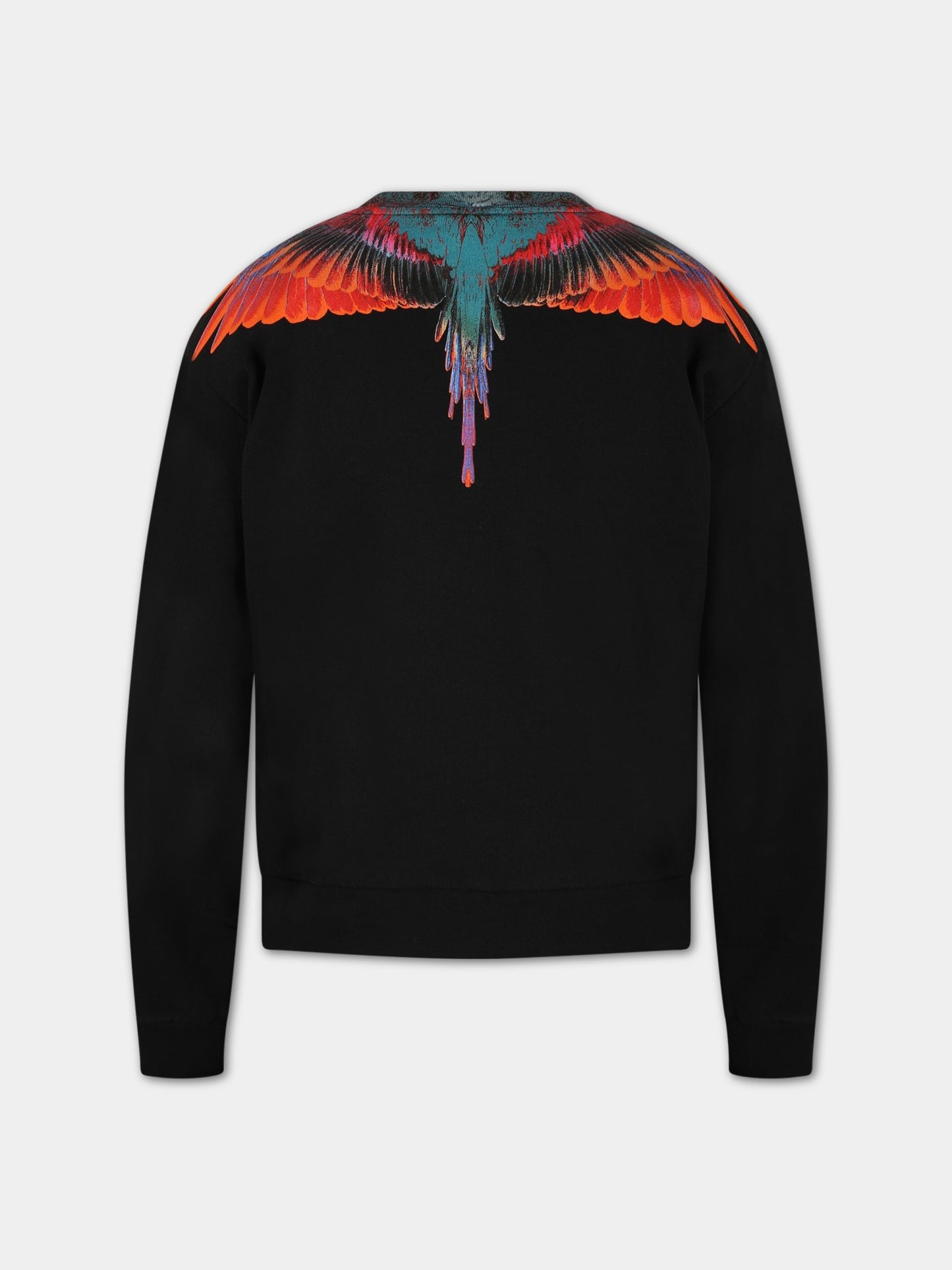 felpa nera per bambino con iconica stampa,Marcelo Burlon Kids,CBBA001S23FLE0011025