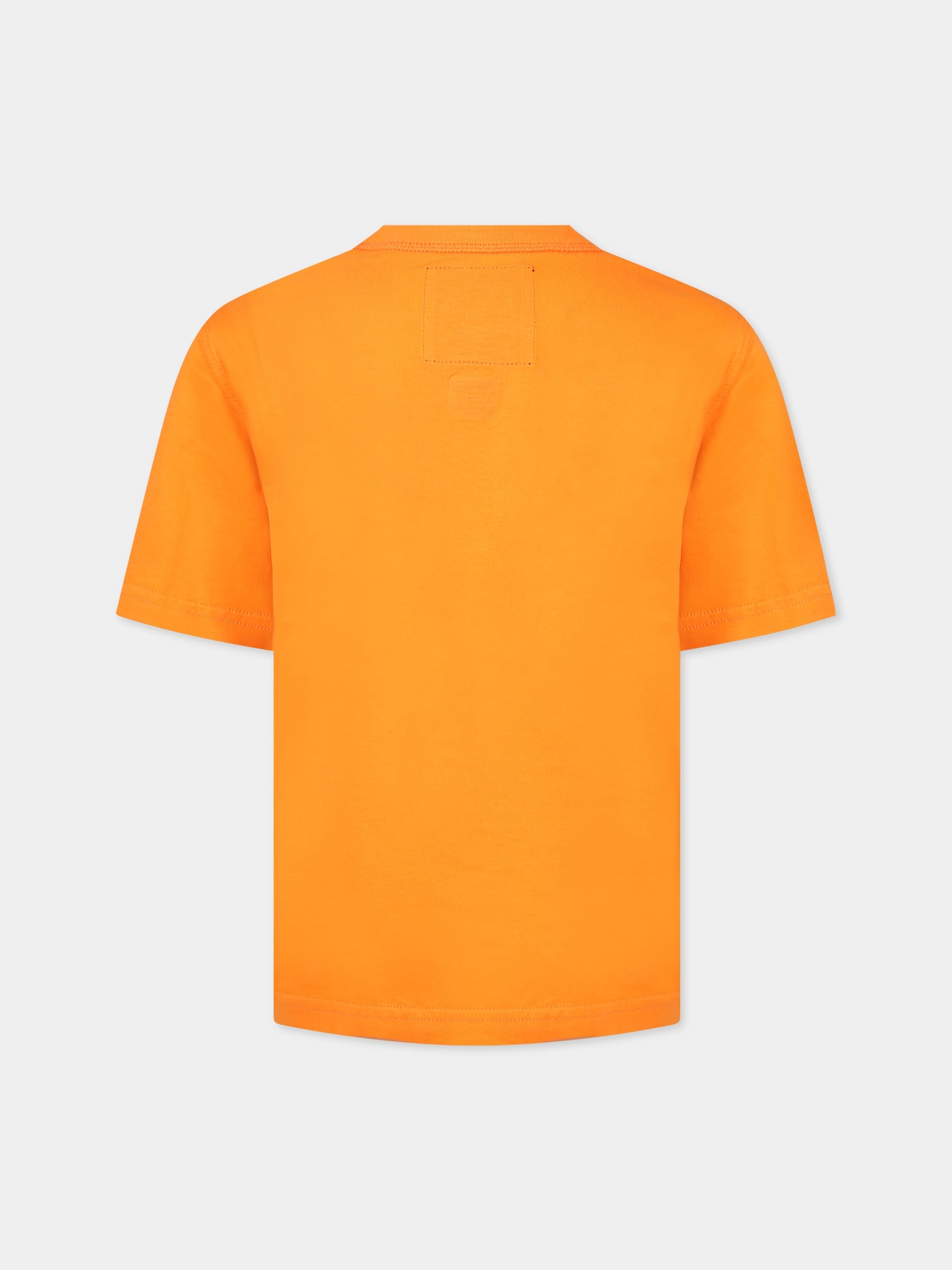 T-shirt arancione per bambino con logo,Myar,MY0018 MY049 MY206