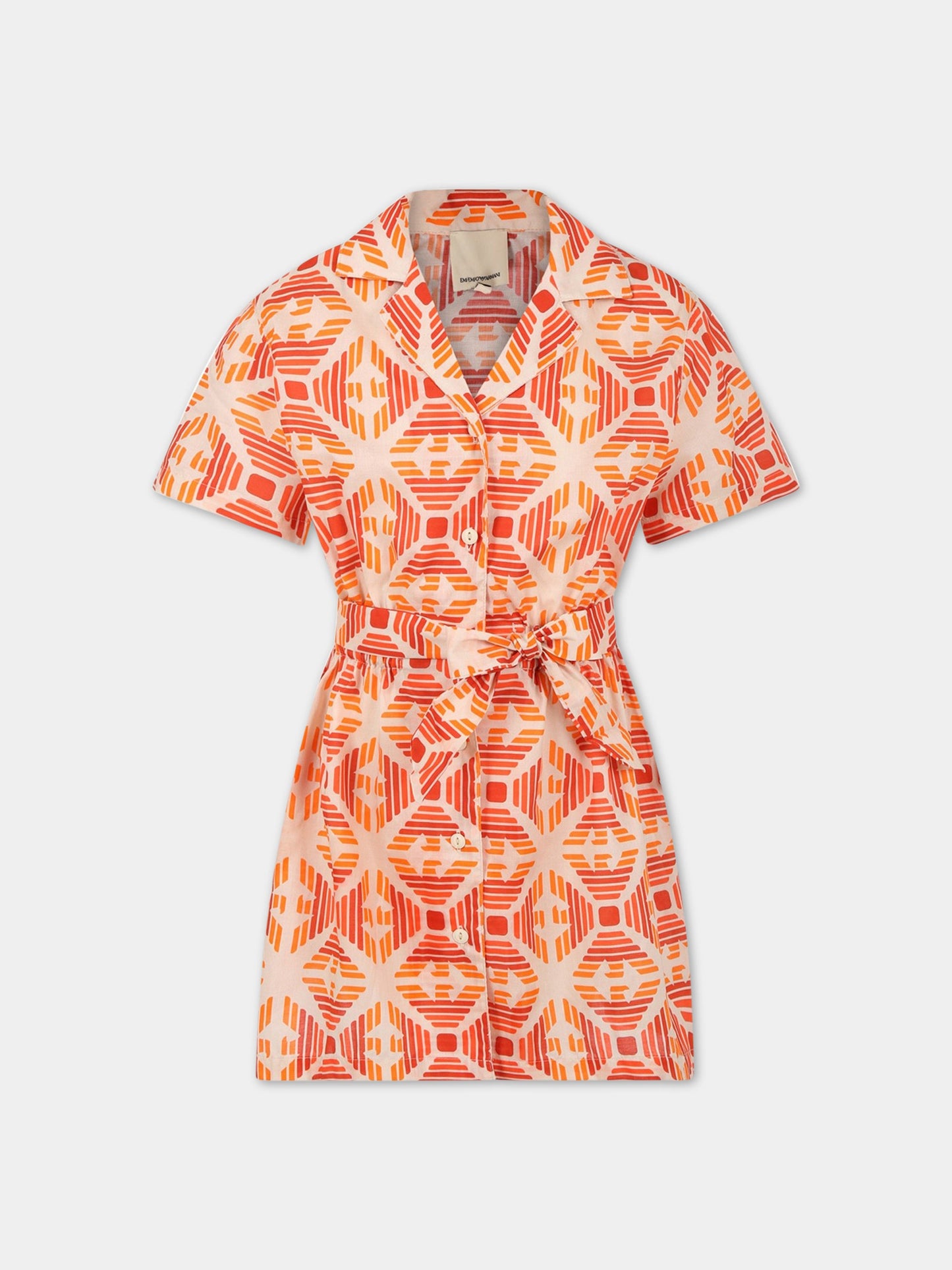 Vestito multicolor per bambina con logo,Armani Junior,3R3A26 1NS9Z F402