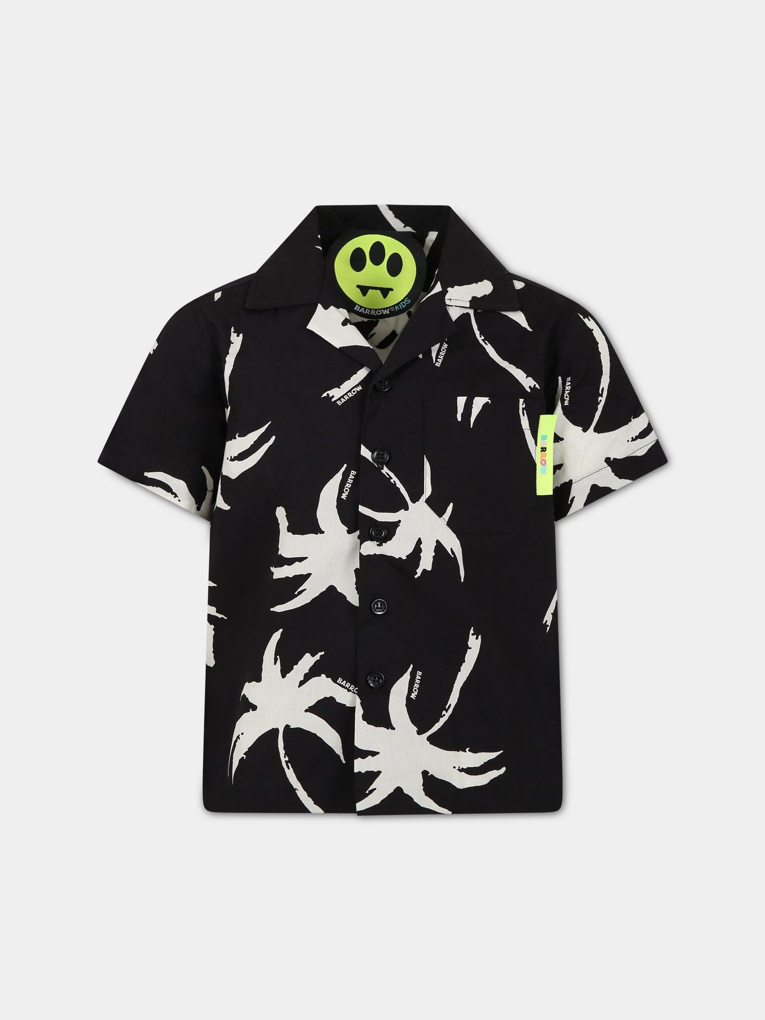 Camicia nero per bambino con logo,Barrow,032934 110