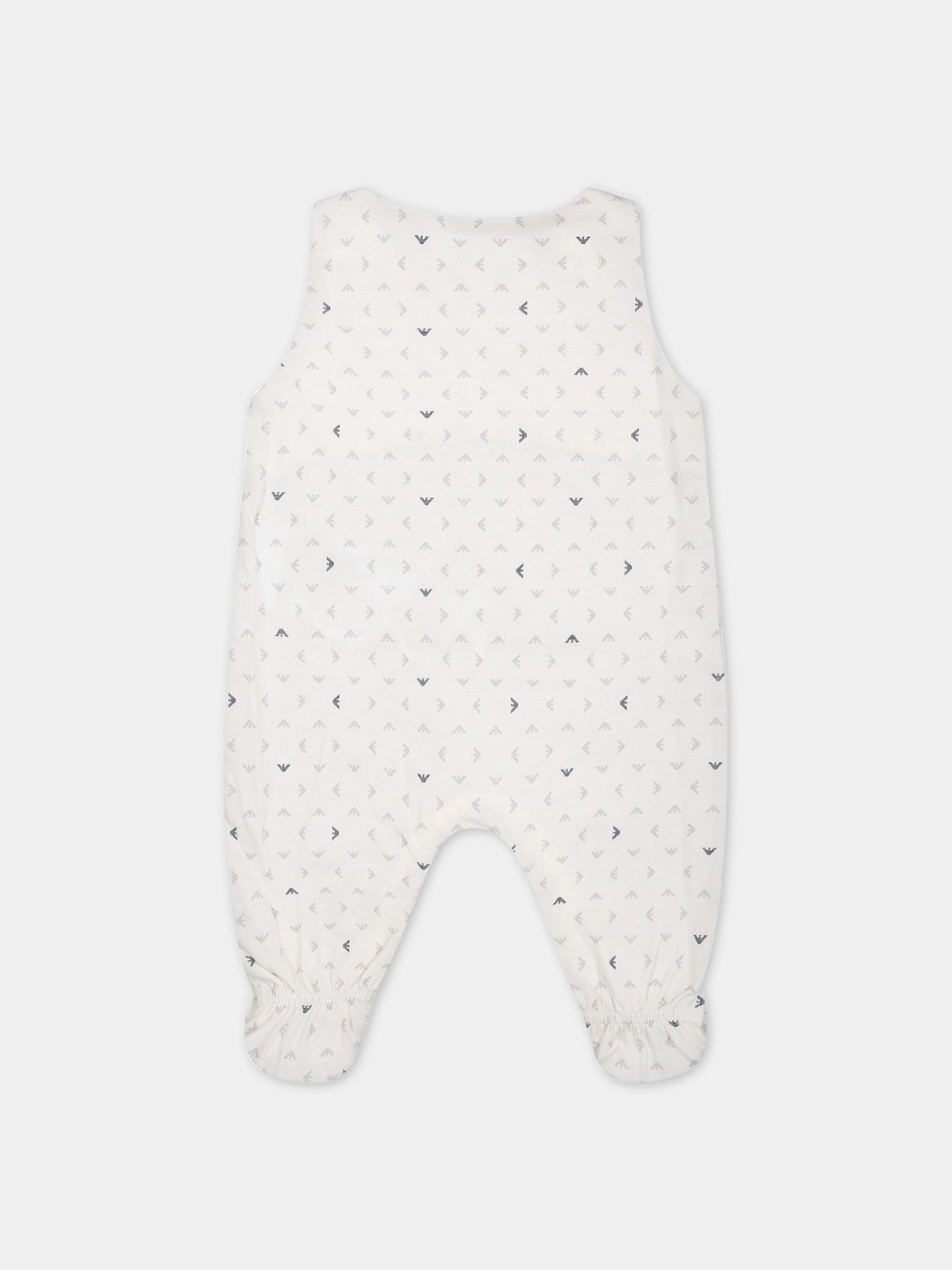 Coompleto bianco per neonato con iconici aquilotti,Armani Junior,8NNV48 NJ05Z F110