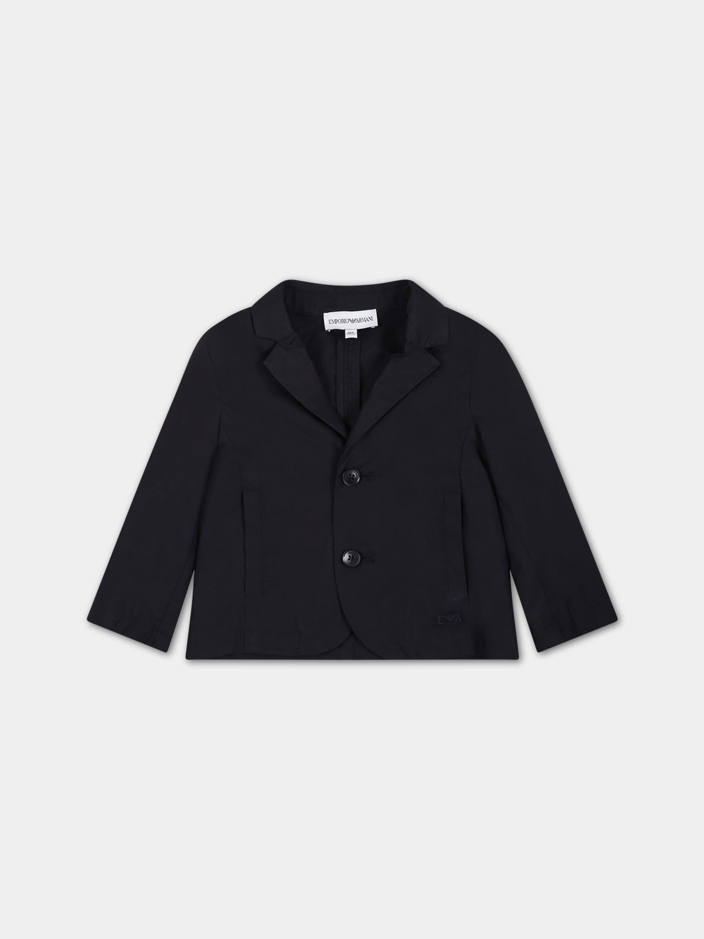 Giacca blu per bambino con logo,Armani Junior,3RHGJ5 4N7IZ 0920