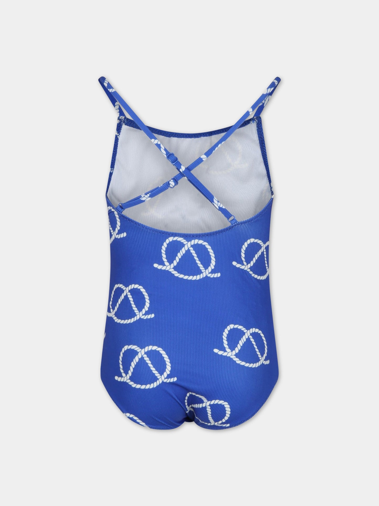 Costume intero blu per bambina con stampa e logo,Bobo Choses,123AC144