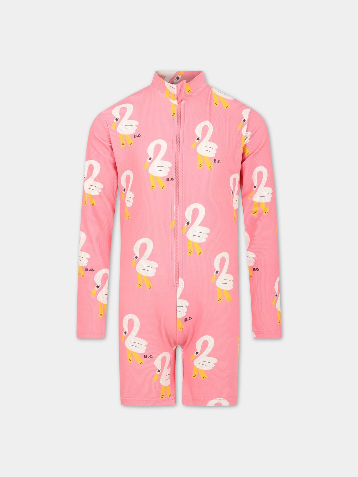 Tuta-mare rosa per bambina con logo,Bobo Choses,123AC149