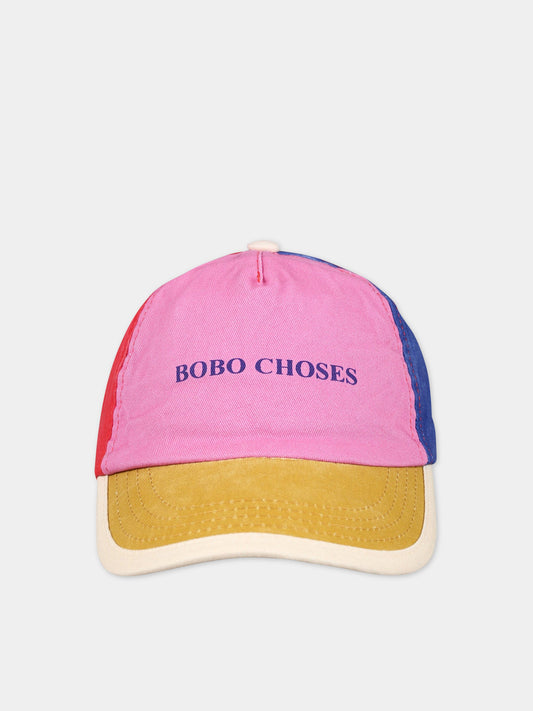 Cappello multicolor  per bambini con logo,Bobo Choses,123AI025