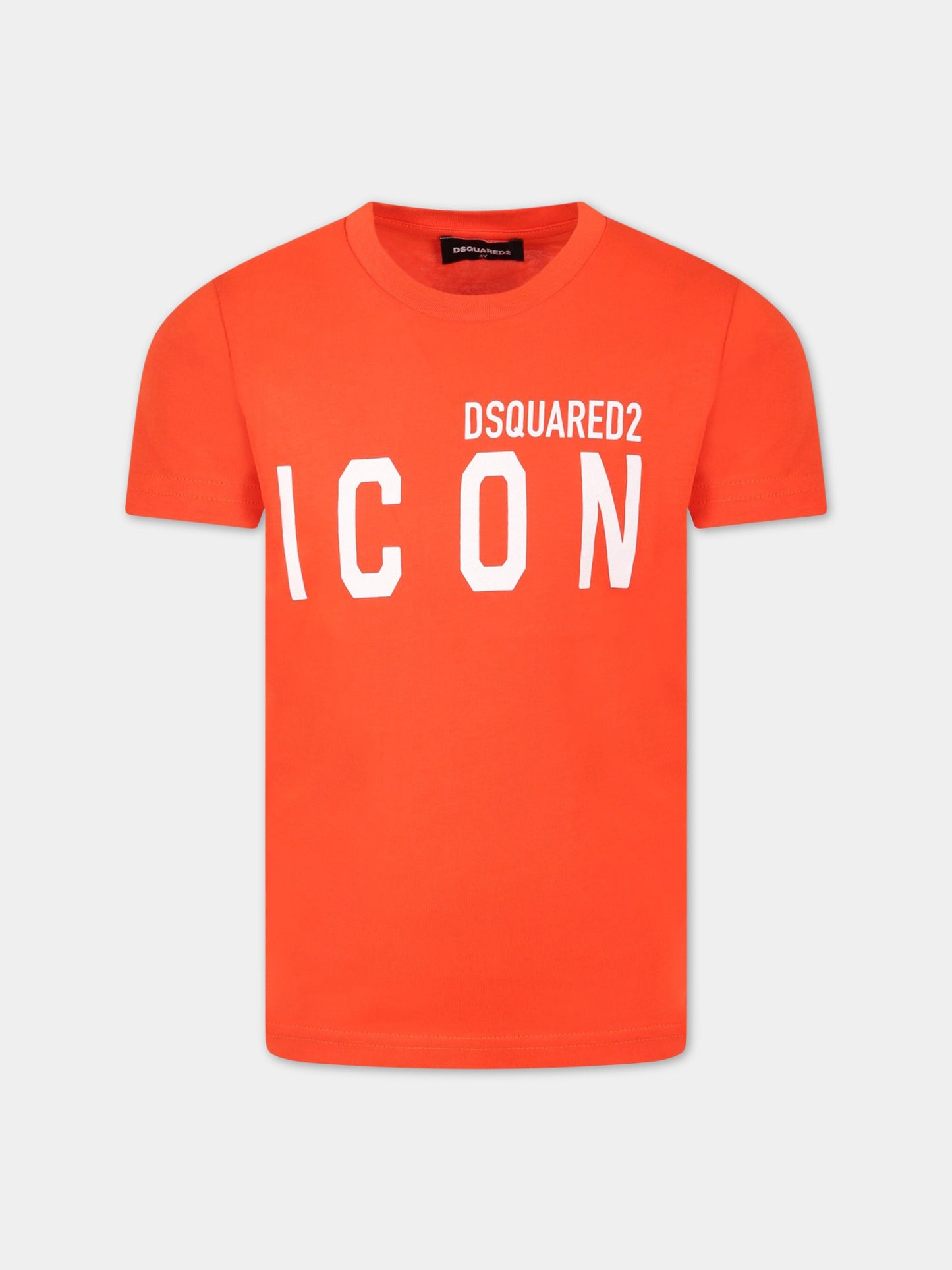 T-shirt rossa per bambino con logo,Dsquared2,DQ1359 D00MV DQ221