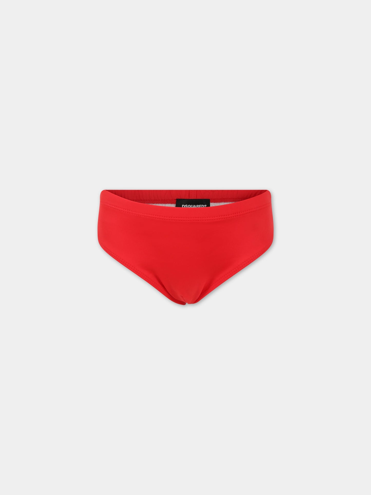 Slip-mare rosso per neonato con logo,Dsquared2,DQ1784 D0A4F DQ413