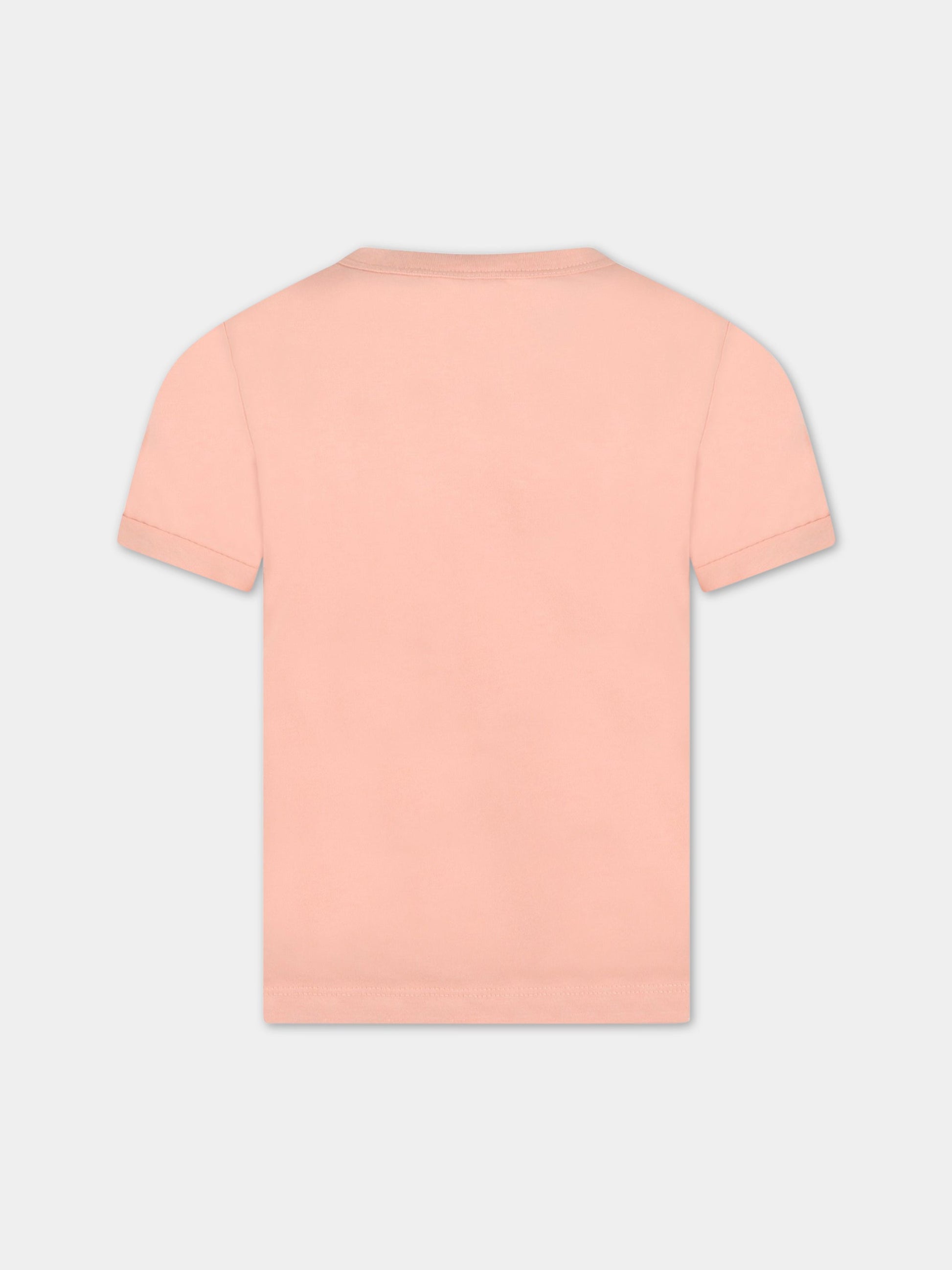 T-shirt rosa per bambina con fragola,Stella Mccartney Kids,8Q8BC1 Z0168 502