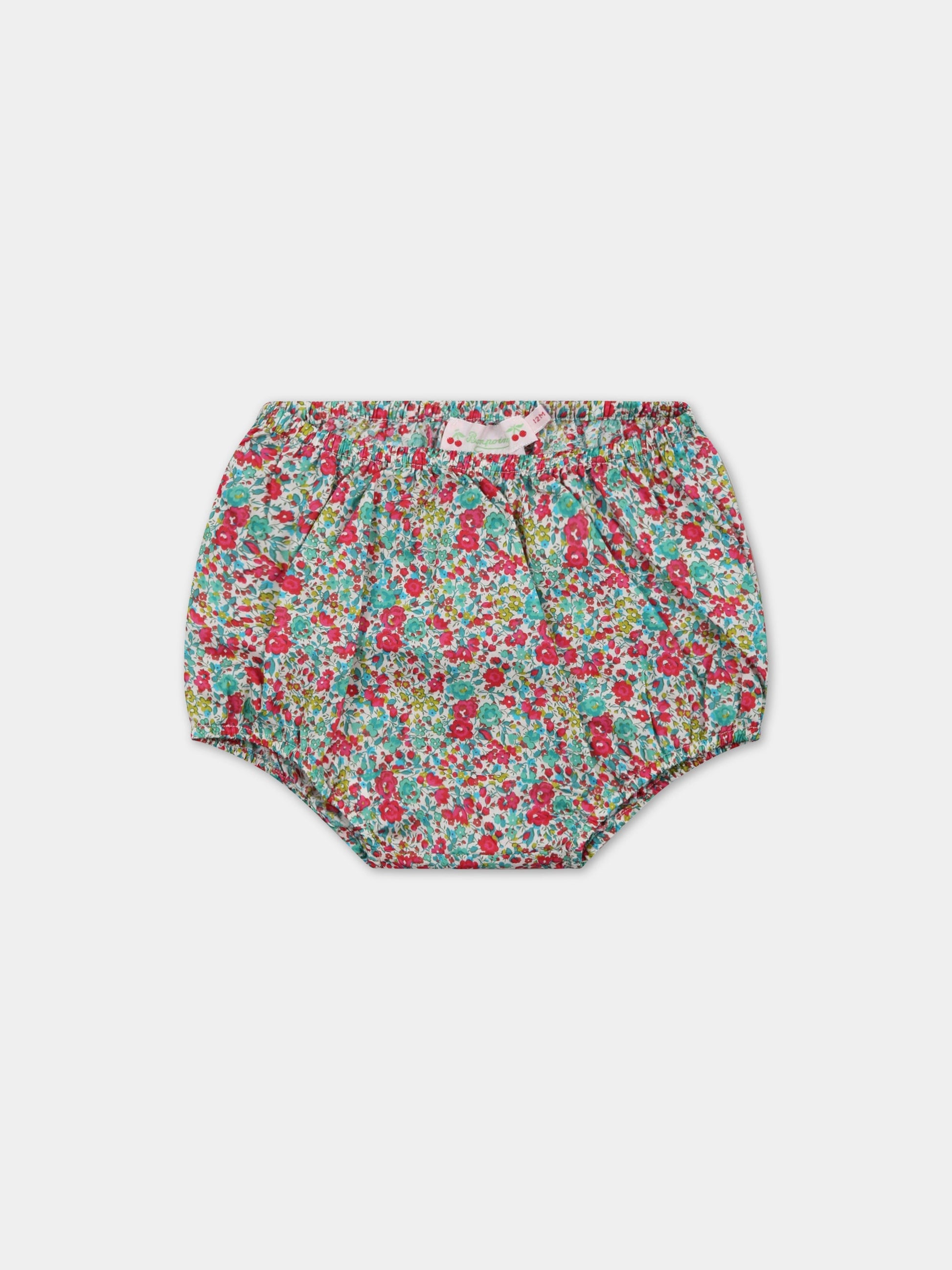Shorts multicolor per neonata con stampa liberty,Bonpoint,S03XBEW00101 544A