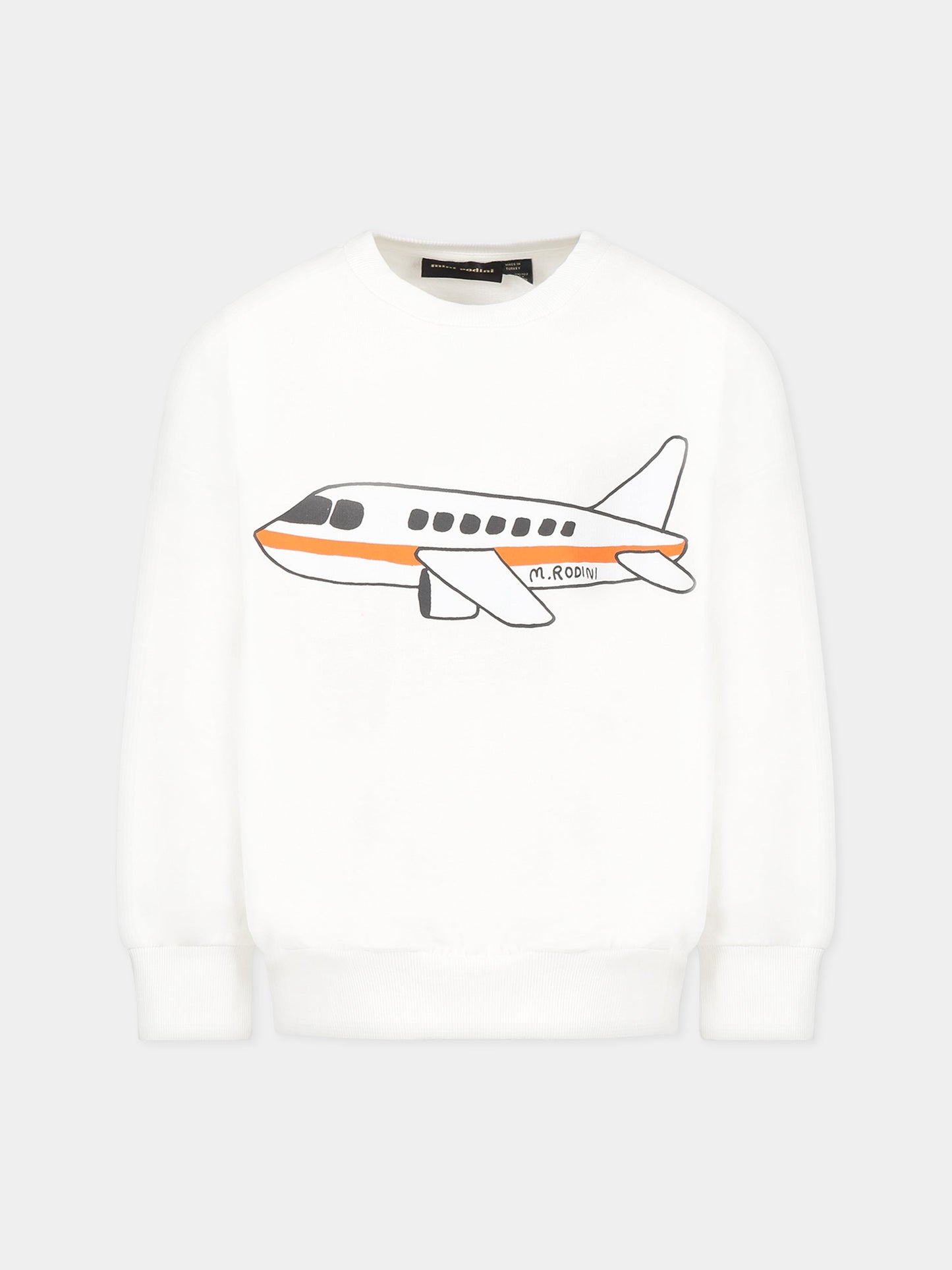 Felpa bianca per bambino con stampa,Mini Rodini,2322012310