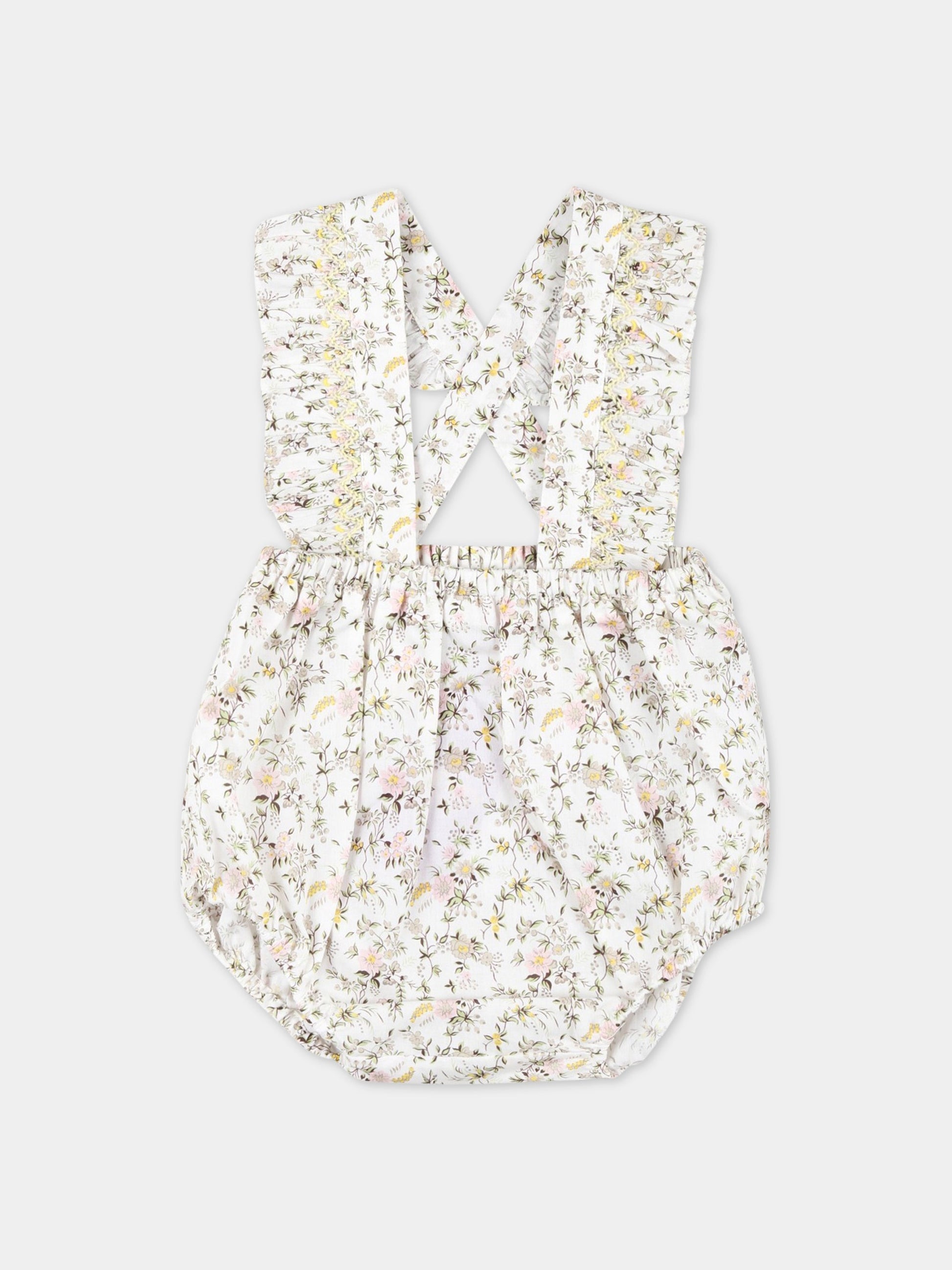 Salopette multicolor per neonata con stampa Liberty,Bonpoint,S03XBEW00001 502
