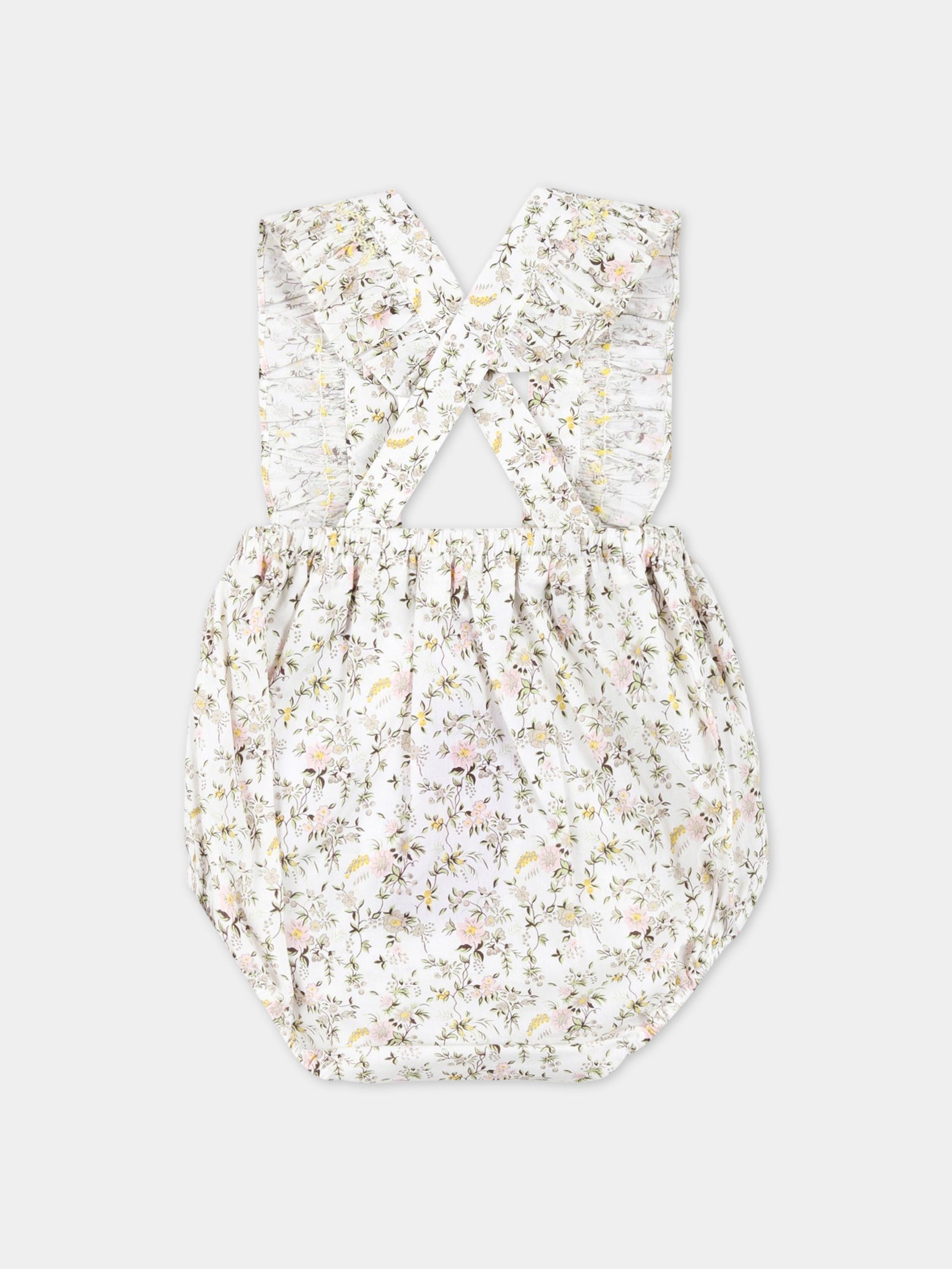 Salopette multicolor per neonata con stampa Liberty,Bonpoint,S03XBEW00001 502