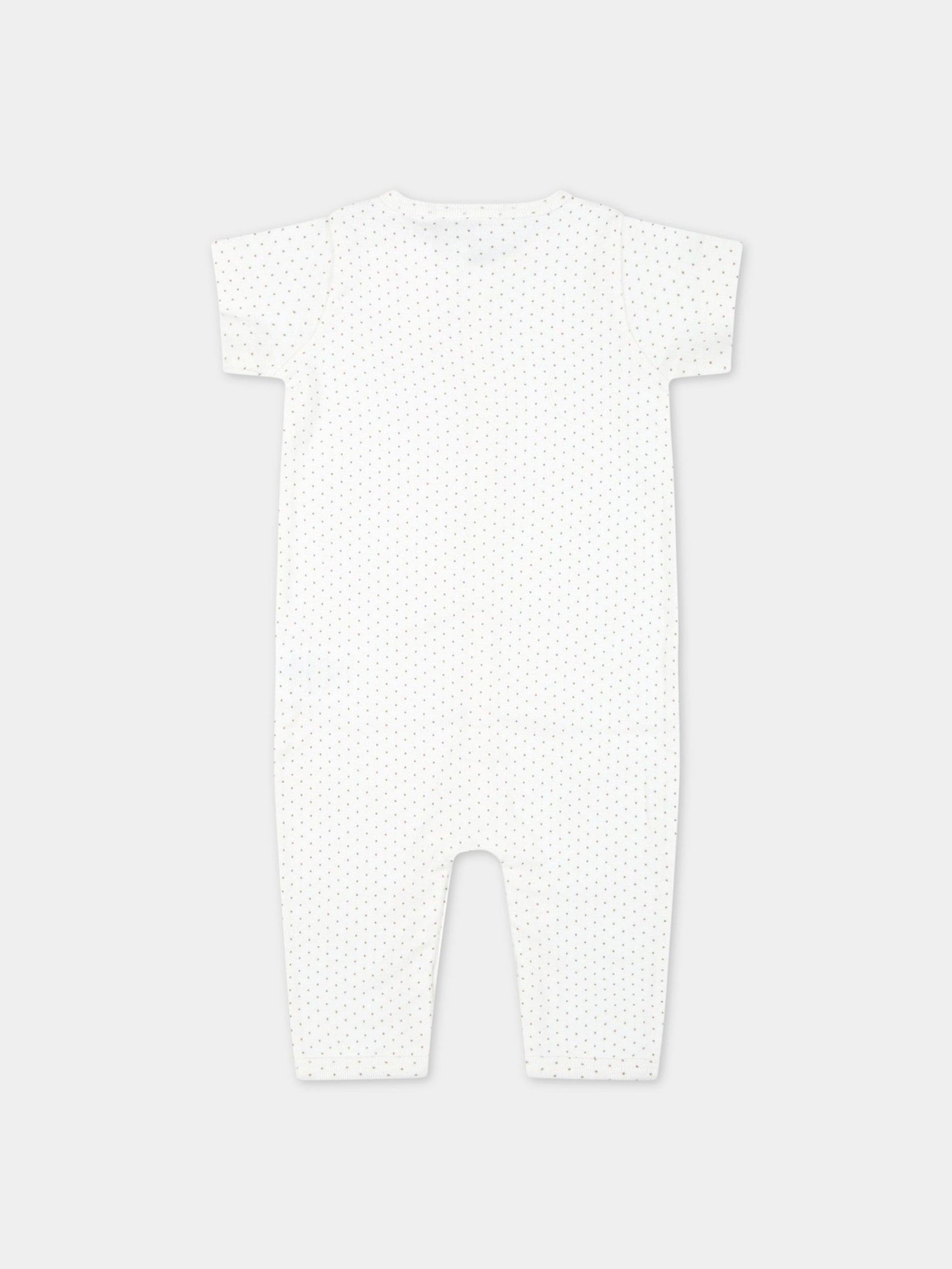 Tutina avorio per neonata con pois beige,Bonpoint,S03YOVK00050 766B