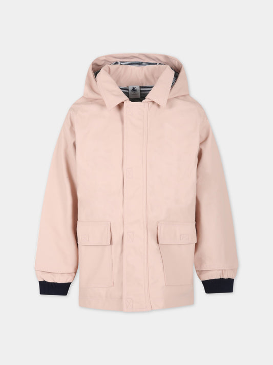 Impermeabile rosa per bambina,Petit Bateau,A06JJ SALINE