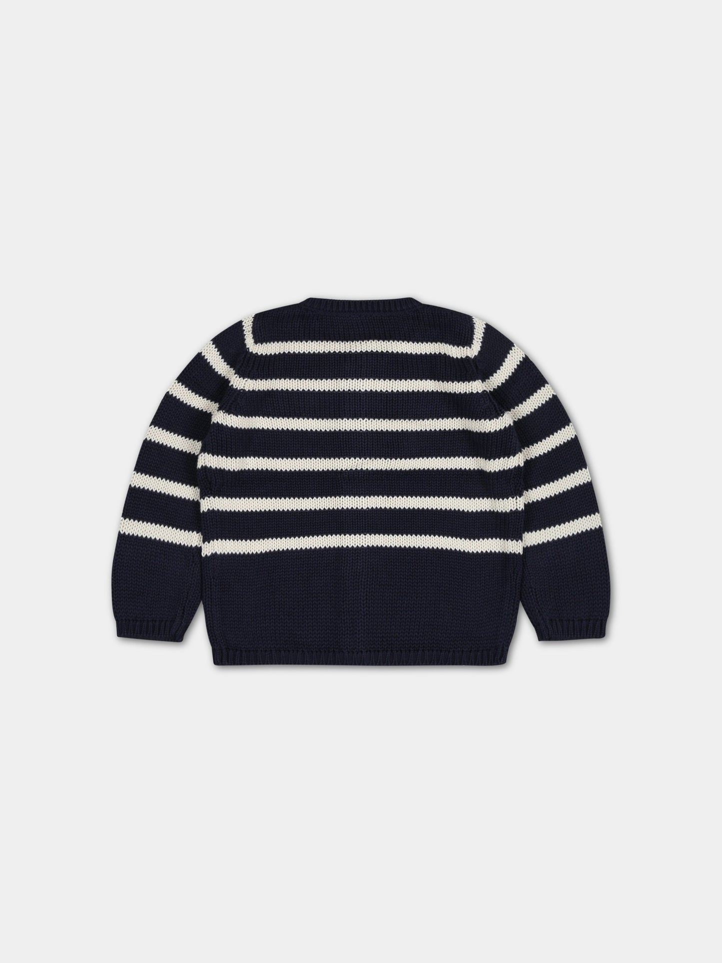 Maglione blu per neonato,Petit Bateau,A07PW SMOKING/AVALANCHE