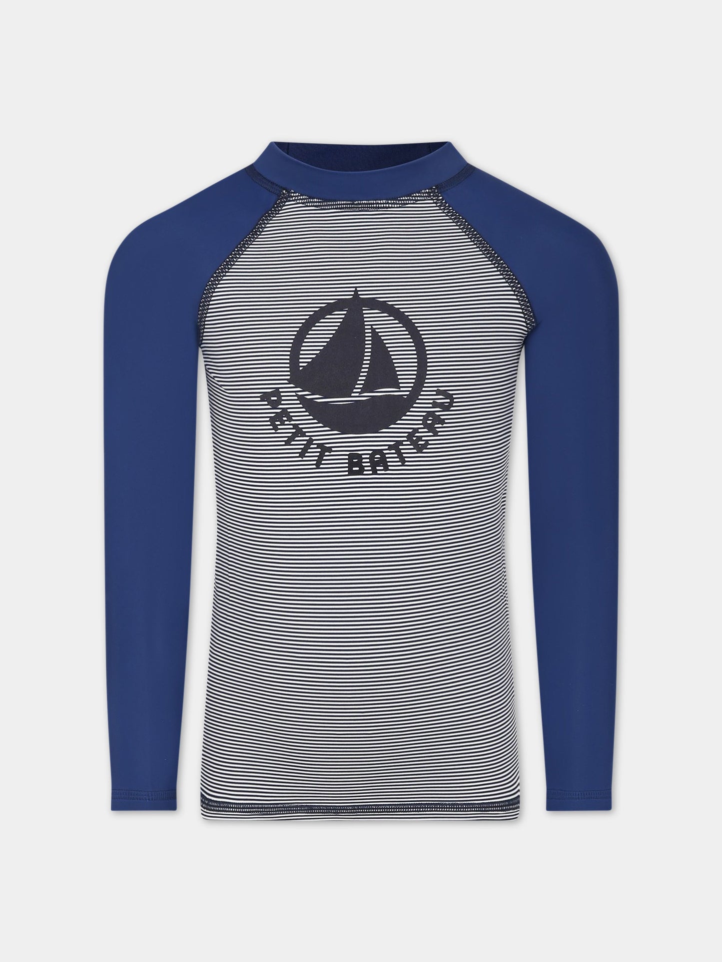 T-shirt multicolor per bambino con logo,Petit Bateau,A06Q0 MEDIEVAL/MARSHMALLOW