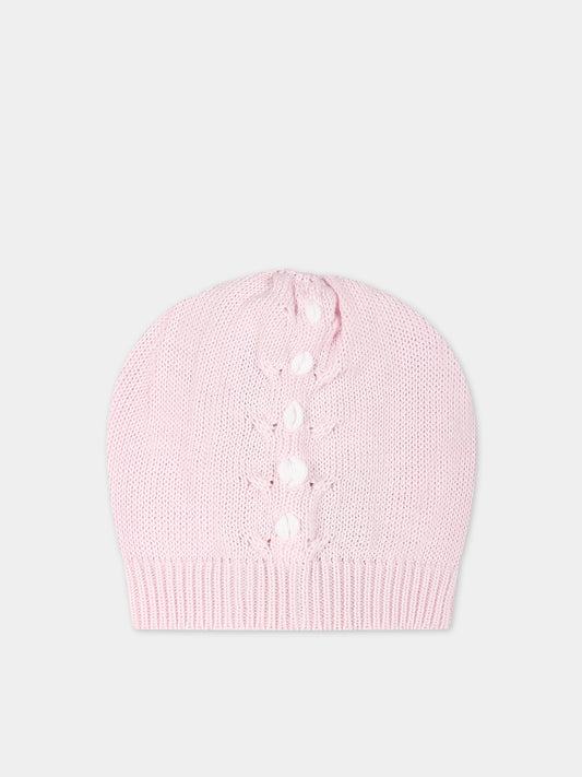 Cappello rosa per neonata,Scaldacuore,TR14 ROSA