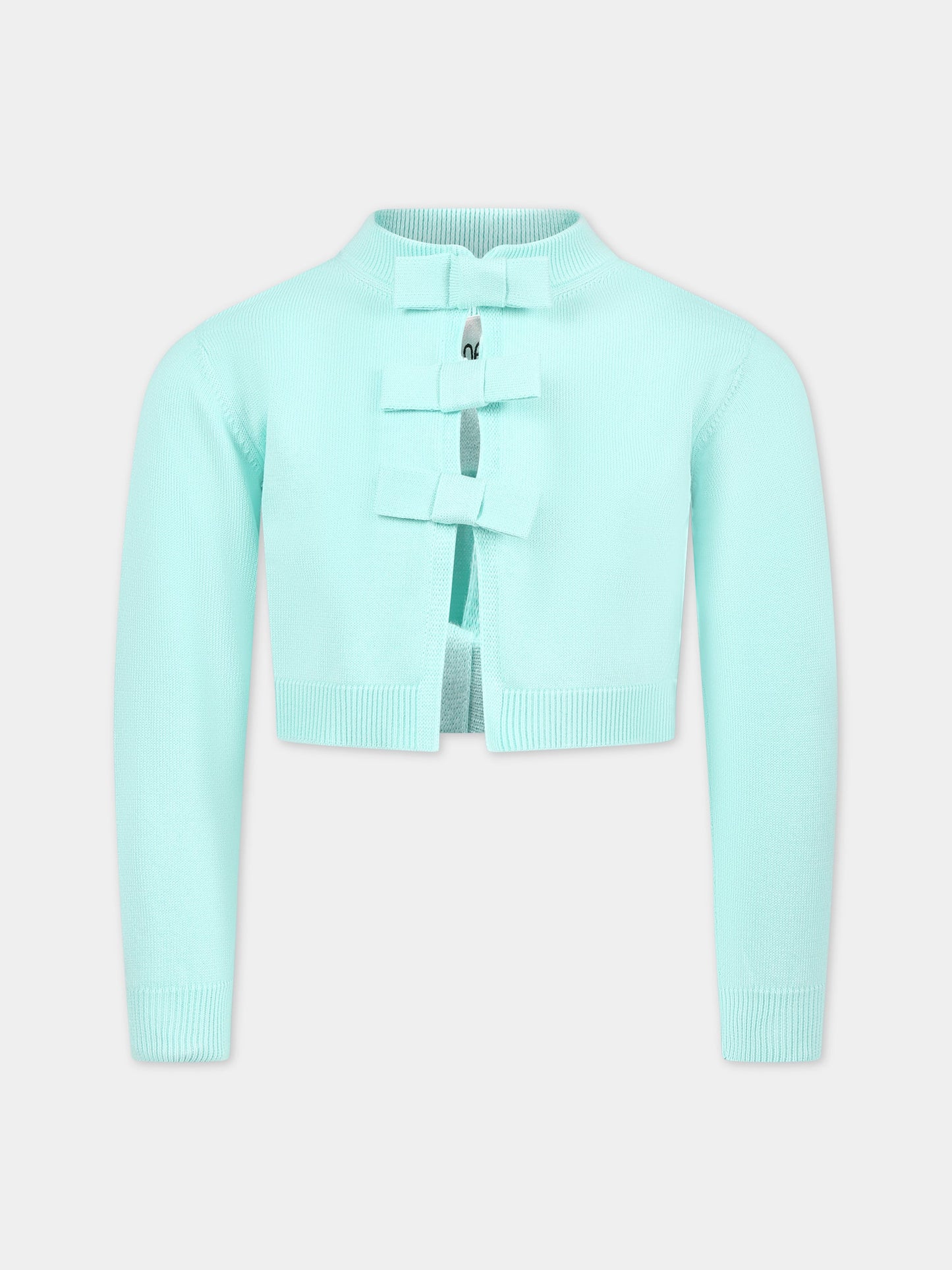 Cardigan verde per bambina con fiocchi,Simonetta,SS9A80 X0003 630