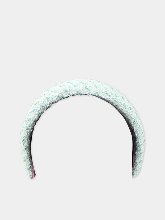 Cerchietto verde per bambina con paillettes,Simonetta,SS0B24 E0103 708