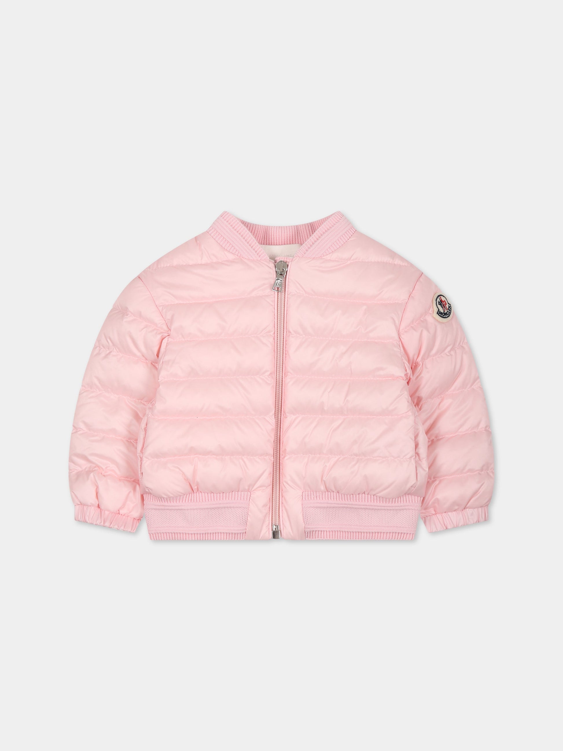 Piumino  Ter  rosa per neonata con logo,Moncler Kids,951 1A00020 595FE 506