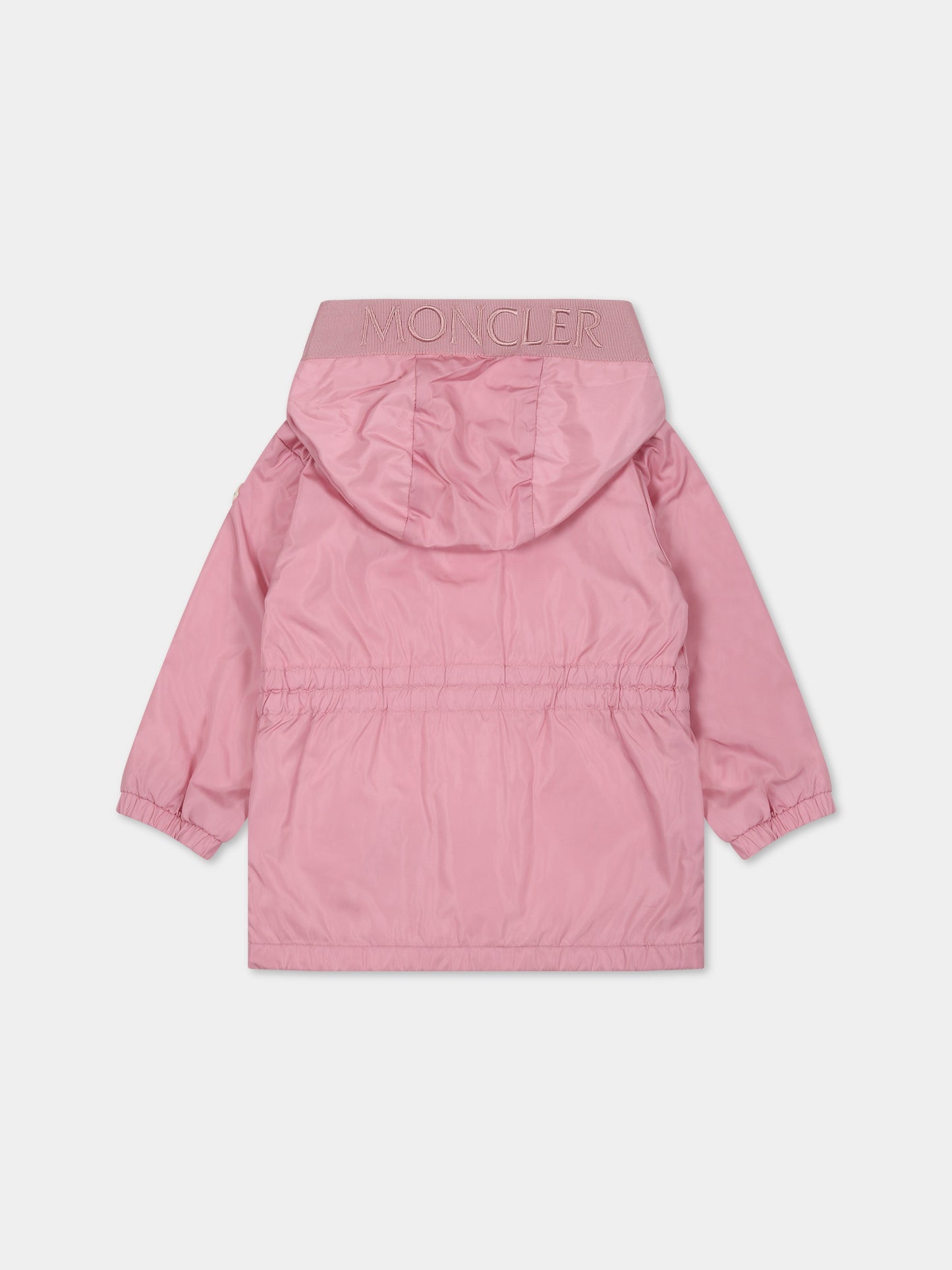 Giubbotto  Messein  rosa per neonata con logo,Moncler Kids,951 1C00004 539ZD 527