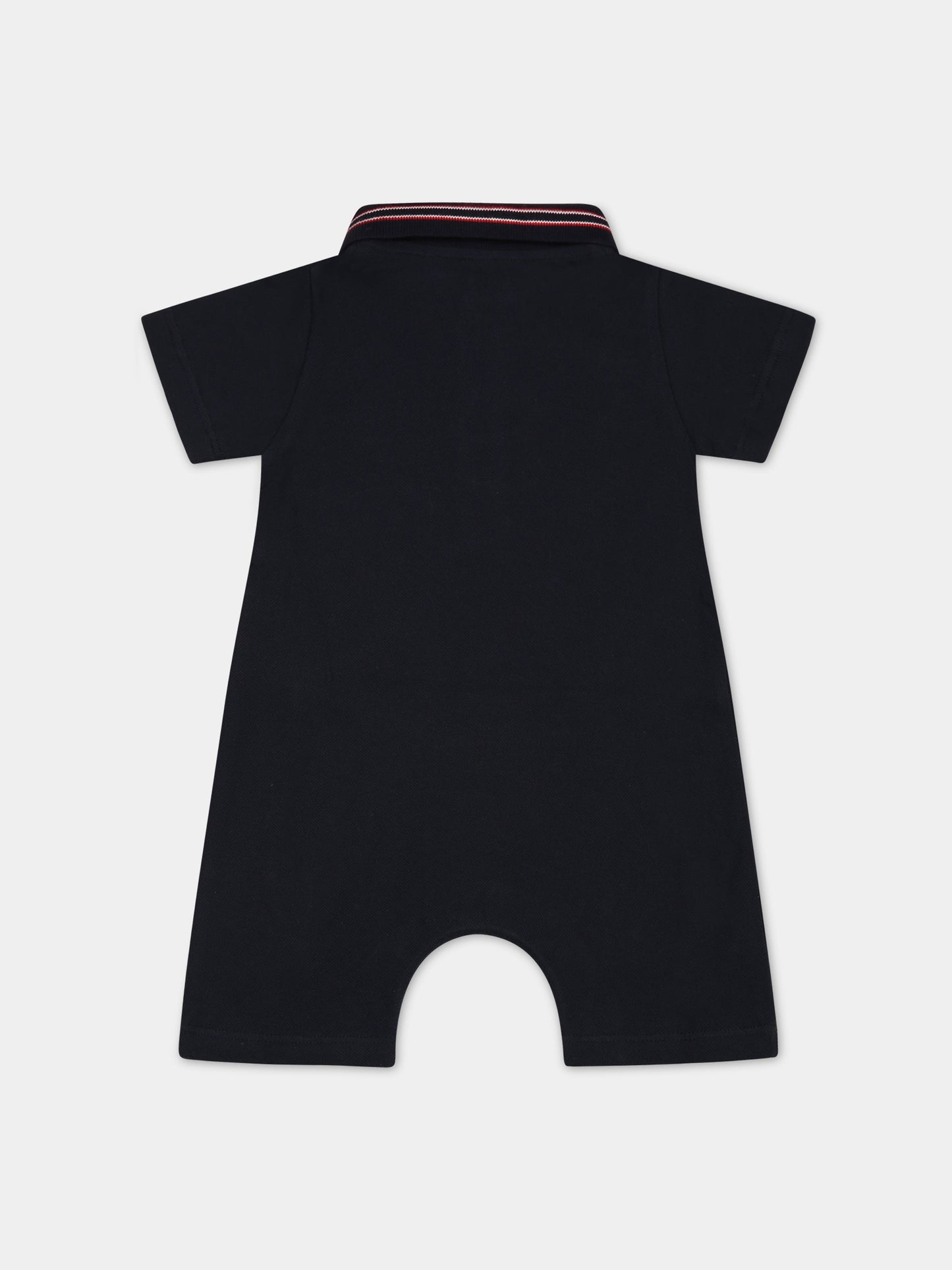 Pagliaccetto blu per neonati con logo,Moncler Kids,951 8L00005 8496F 773