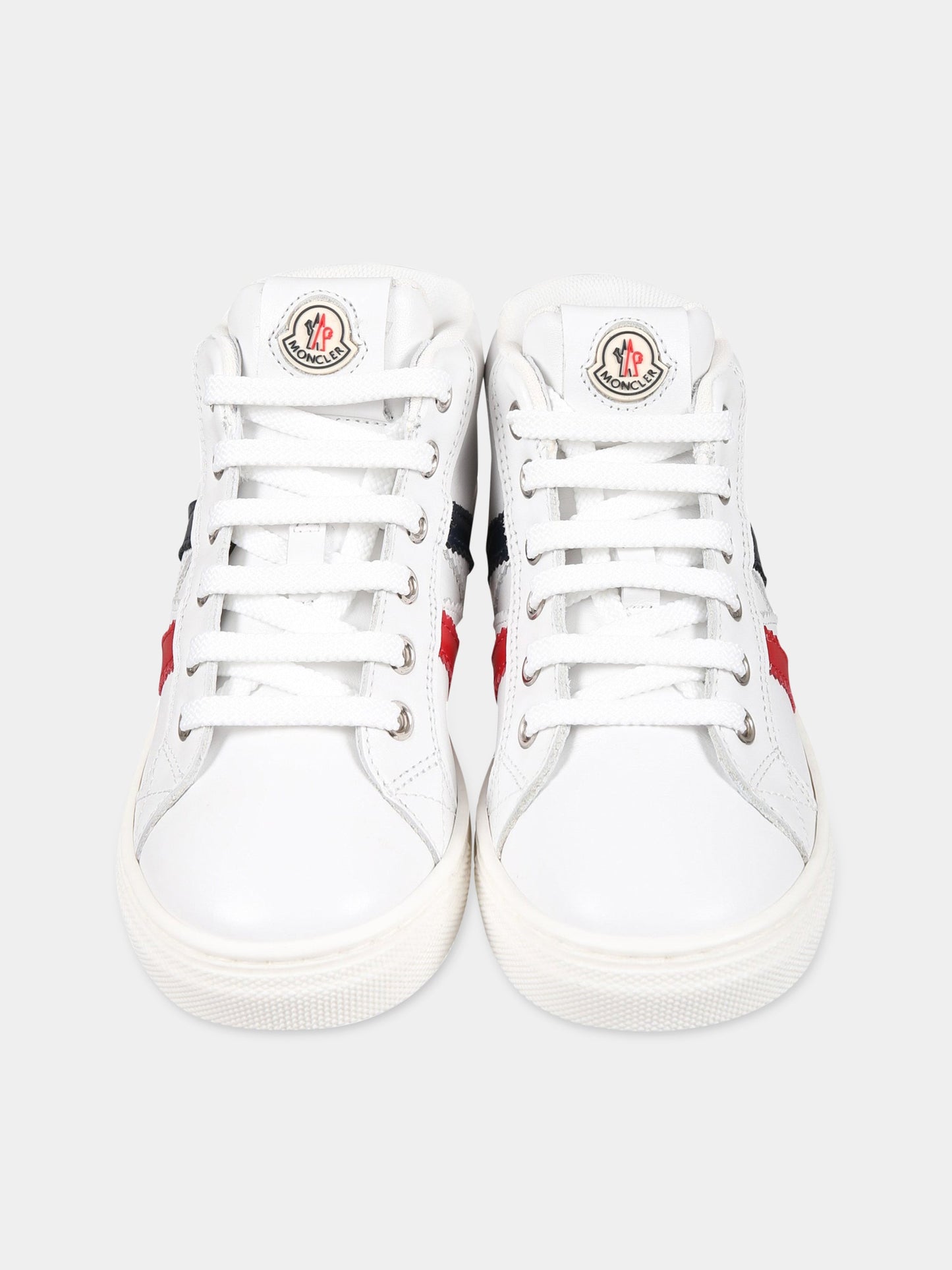 Sneakers bianche per bambino con logo,Moncler Kids,954 4M00040 M2969 P07