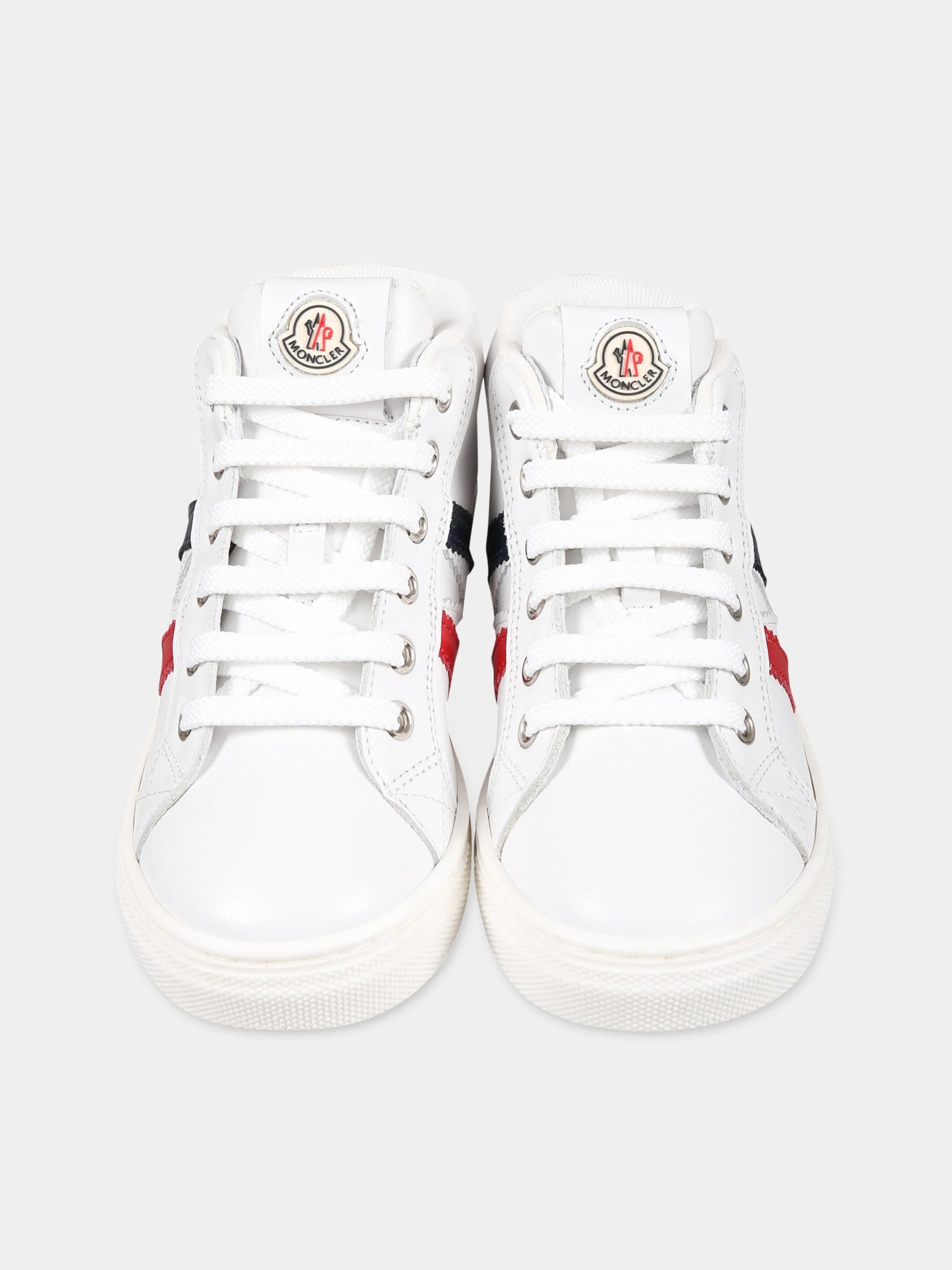 Sneakers bianche per bambino con logo,Moncler Kids,954 4M00040 M2969 P07
