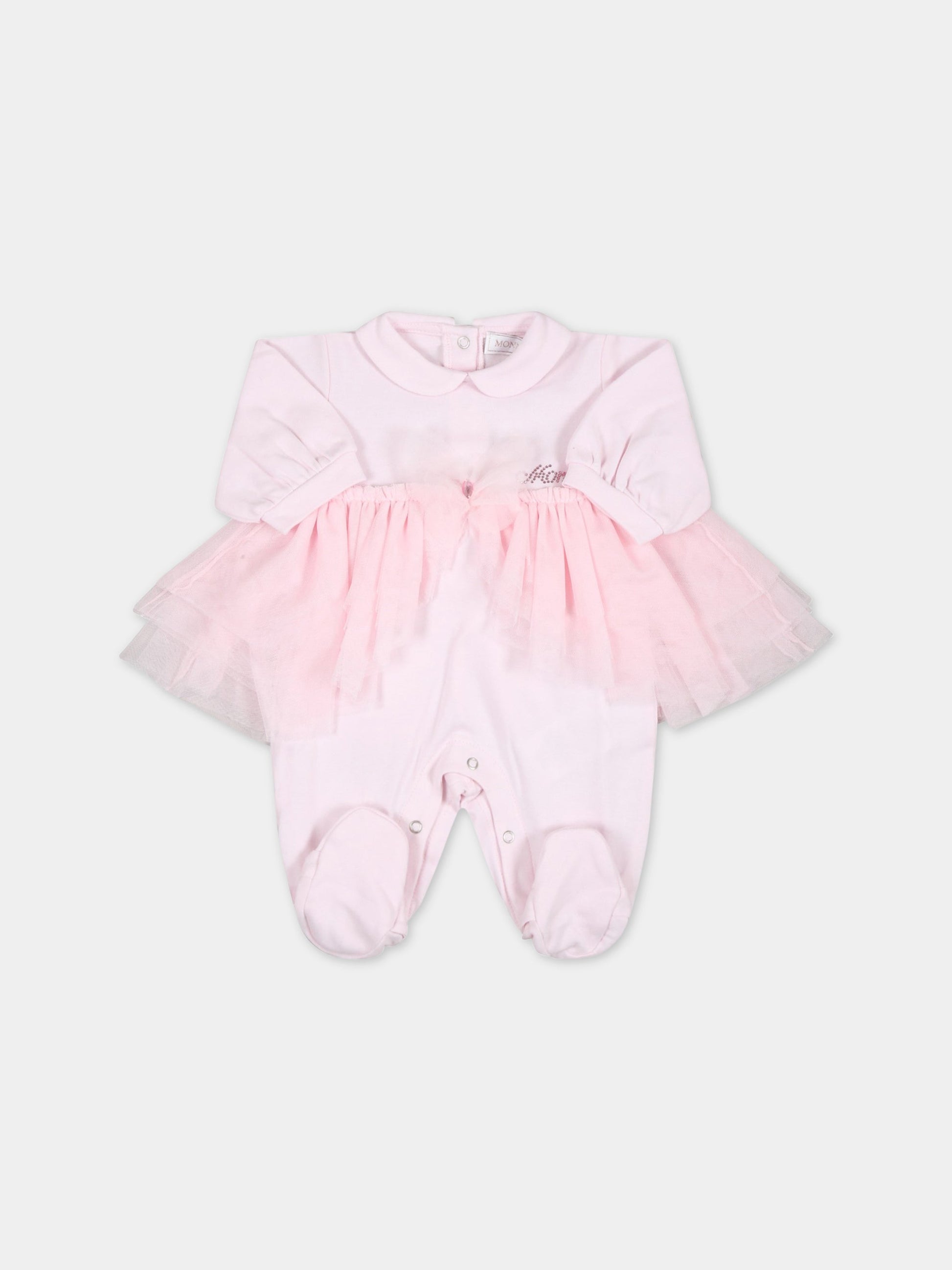 Tutina rosa per neonata con tutu,Monnalisa,35A210 1000 0091