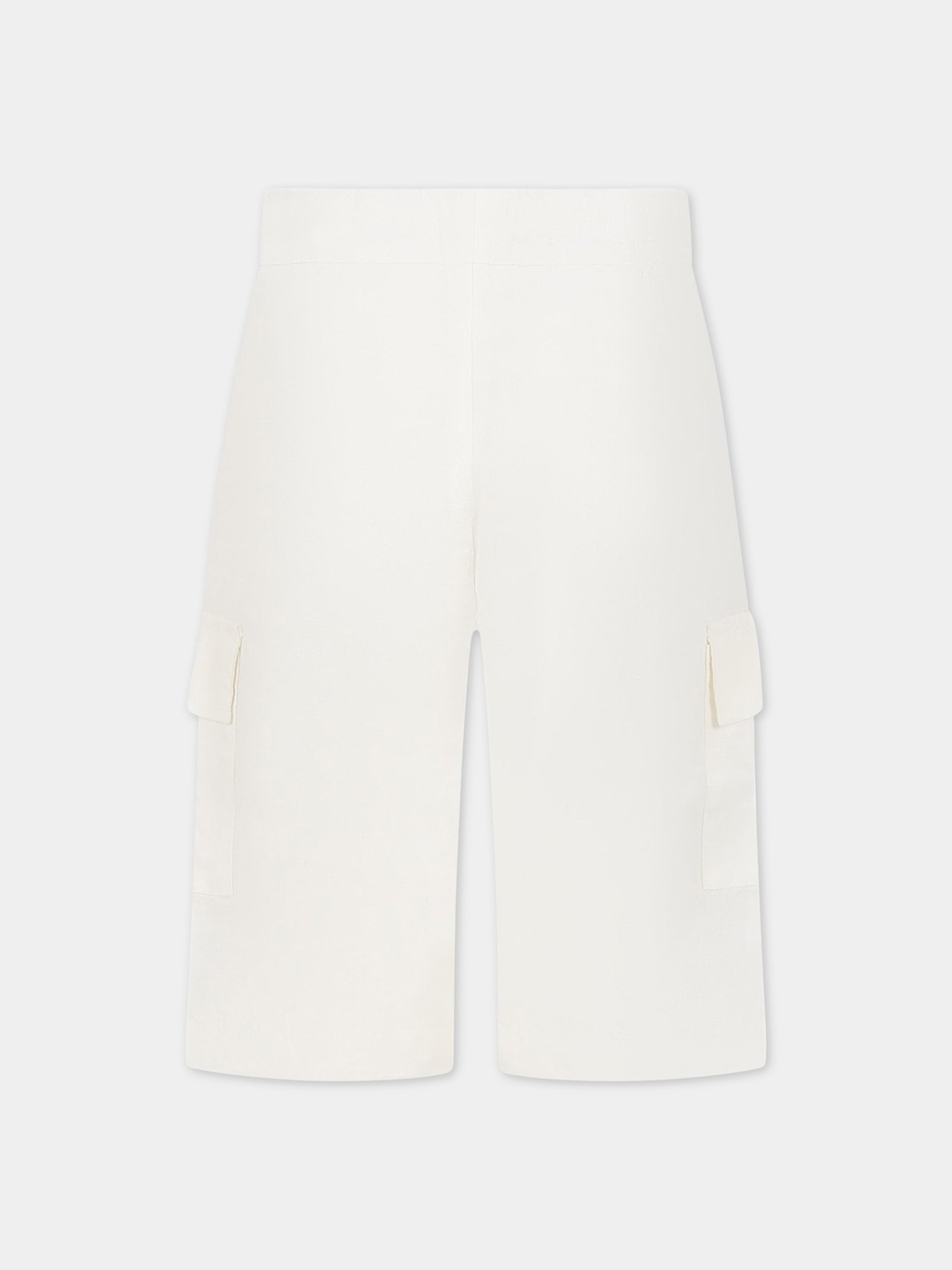 Bermuda avorio per bambino in lino,Zhoe & Tobiah,LIN4 1