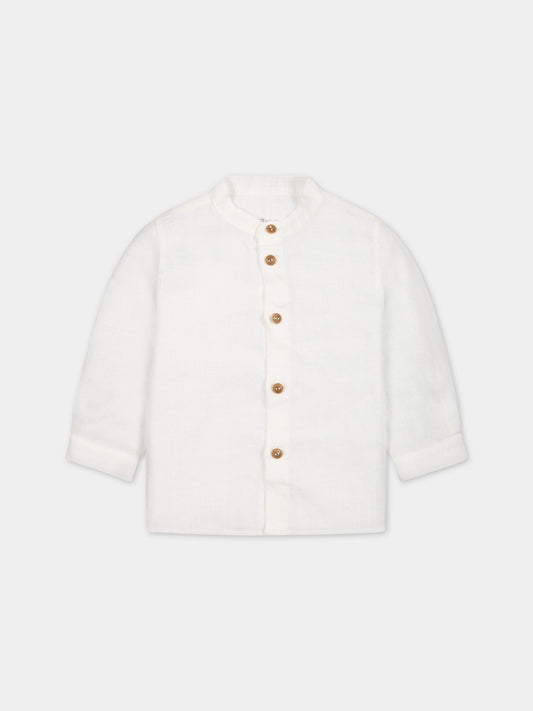 Camicia bianca per neonato,Zhoe & Tobiah,LIN3 1