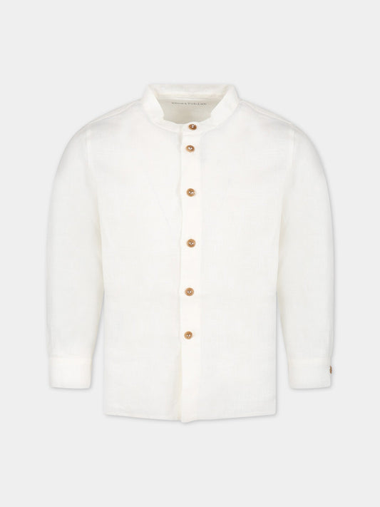 Camicia bianca per bambino,Zhoe & Tobiah,LIN3 1