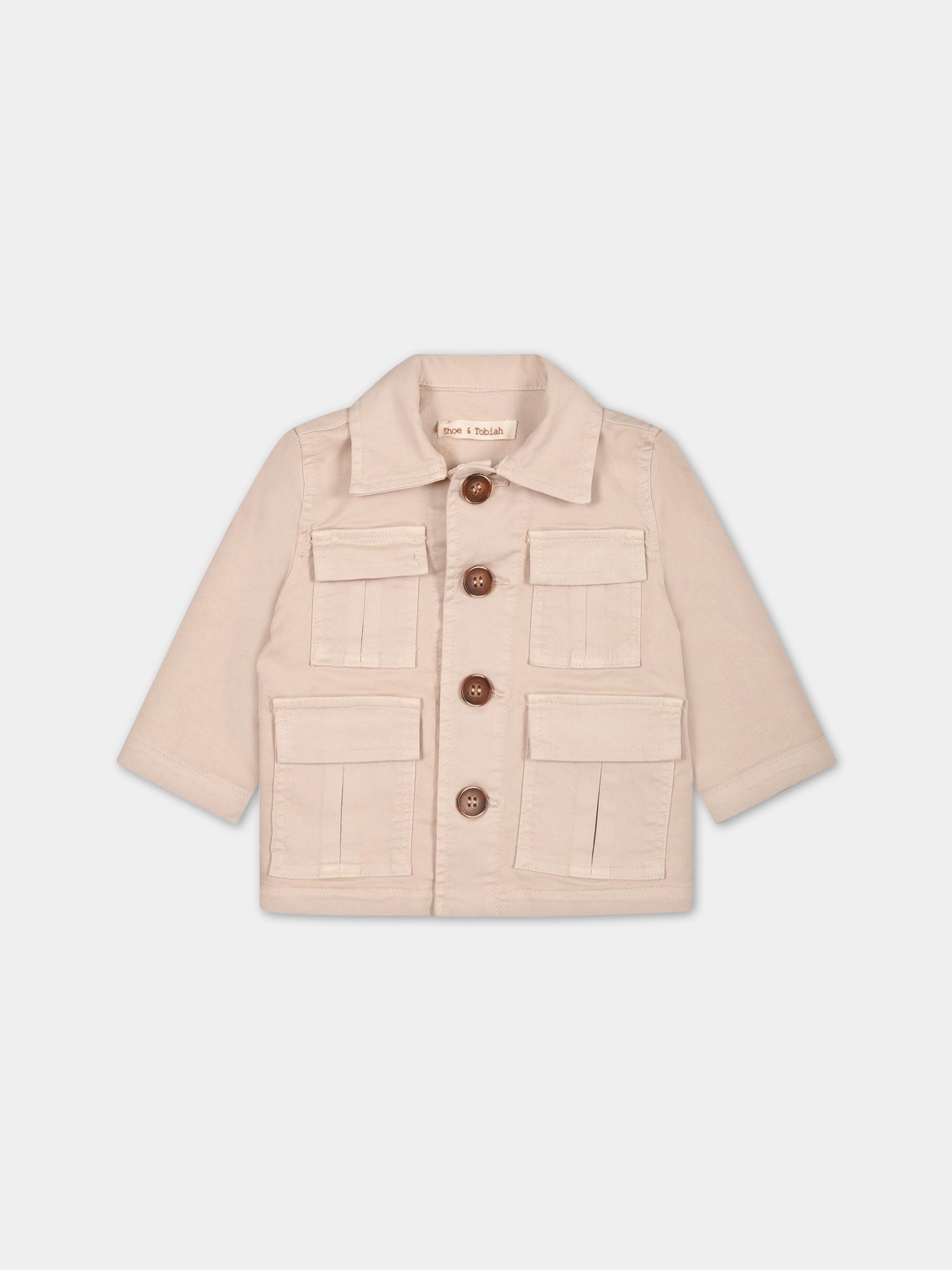 Giubbotto beige per neonato,Zhoe & Tobiah,JPS12 23