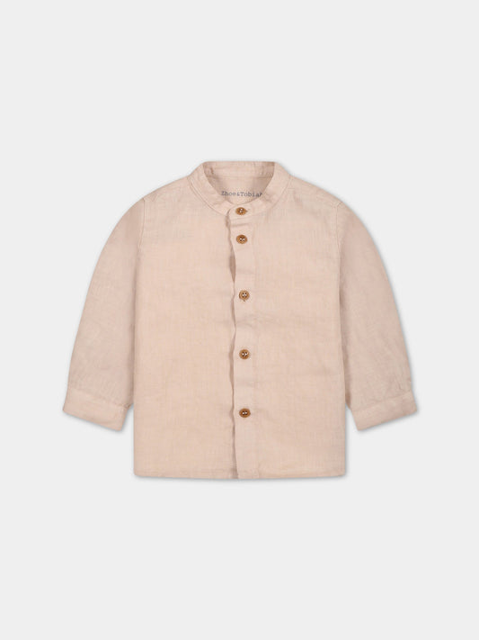 Camicia beige per neonato,Zhoe & Tobiah,LIN3 23