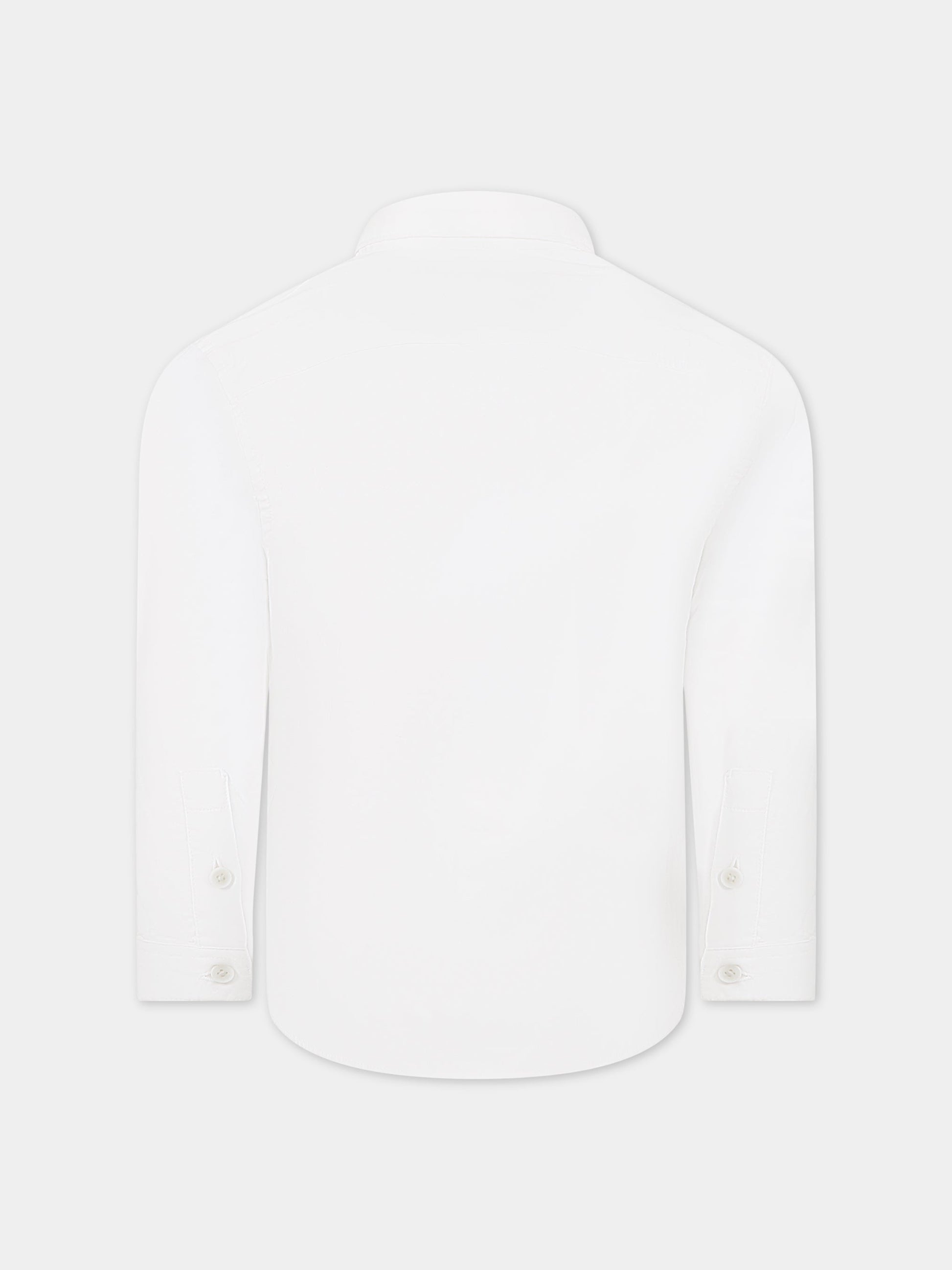 Camicia bianca per bambino con iconico coccodrillo,Lacoste,CJ5296 NBN