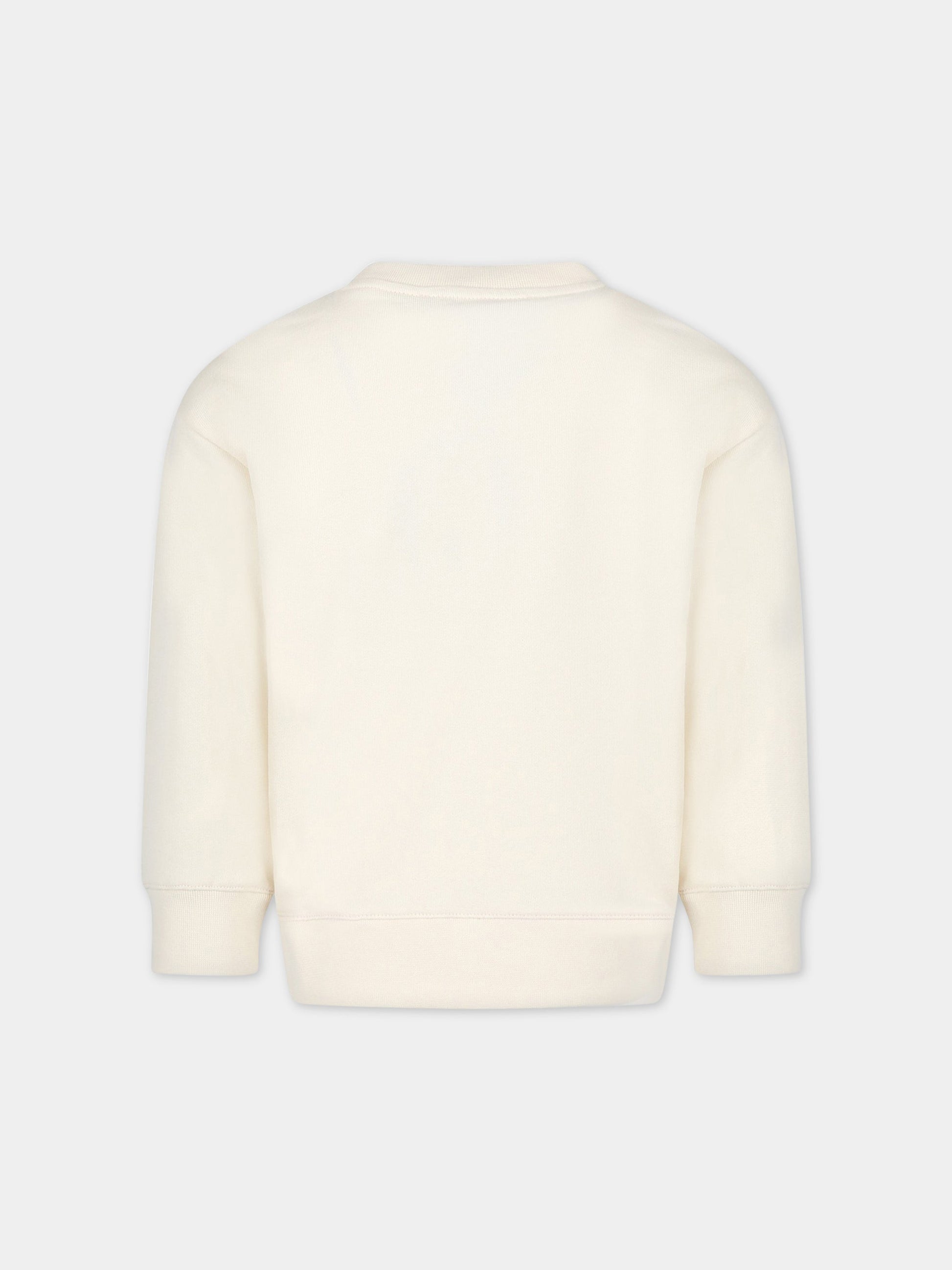 Felpa avorio per bambina con stampa,Stella Mccartney Kids,TS4D30 Z0499 106