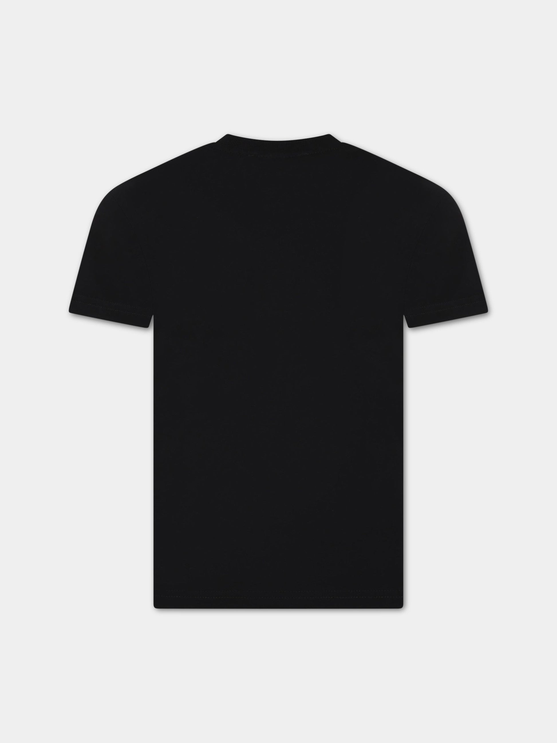 T-shirt nera per bambino con logo e stampa,Dsquared2,DQ1625 D004G DQ900