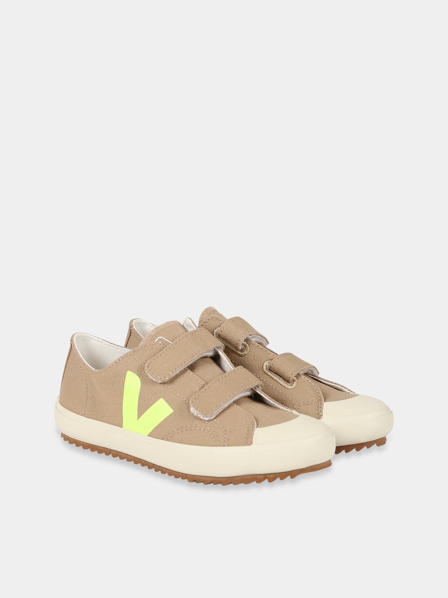 Sneakers marrone per bambini con logo,Veja X Bonpoint,OV0103251C