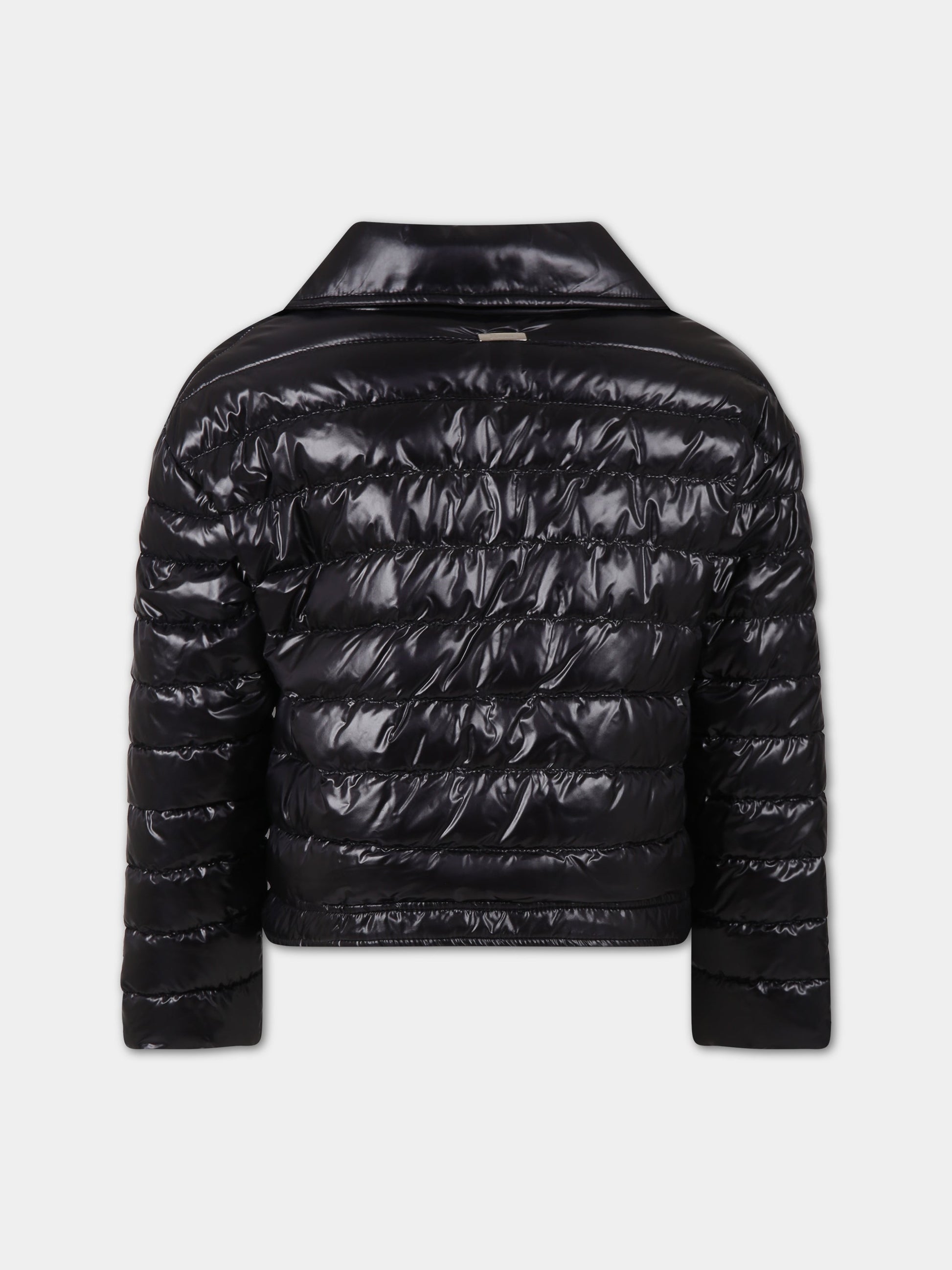 Piumino nero per bambina con logo,Herno Kids,PI000151G 12017 9300