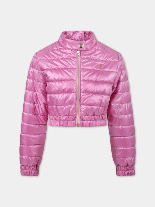 Piumino rosa per bambina con logo,Herno Kids,GI000069G 12017 4110