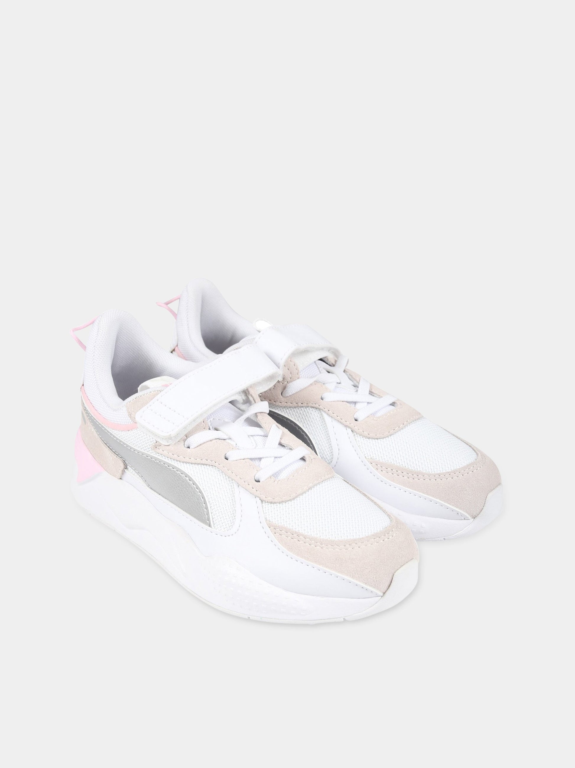 Sneakers bianche per bambina con logo,Puma,PU391985 391985 01