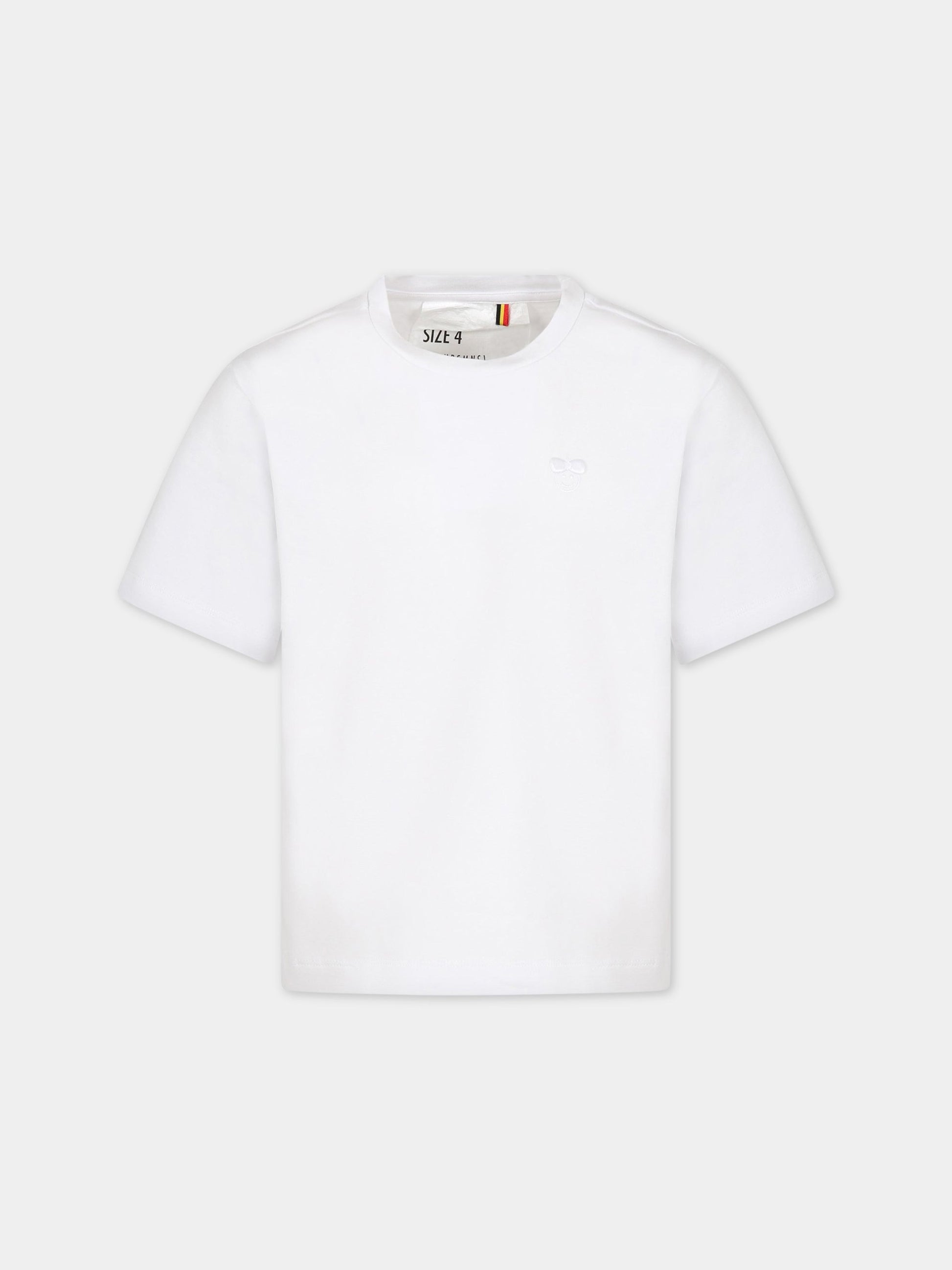 T.shirt bianca per bambina con logo,Caroline Bosmans,SS23 1005 17 1000