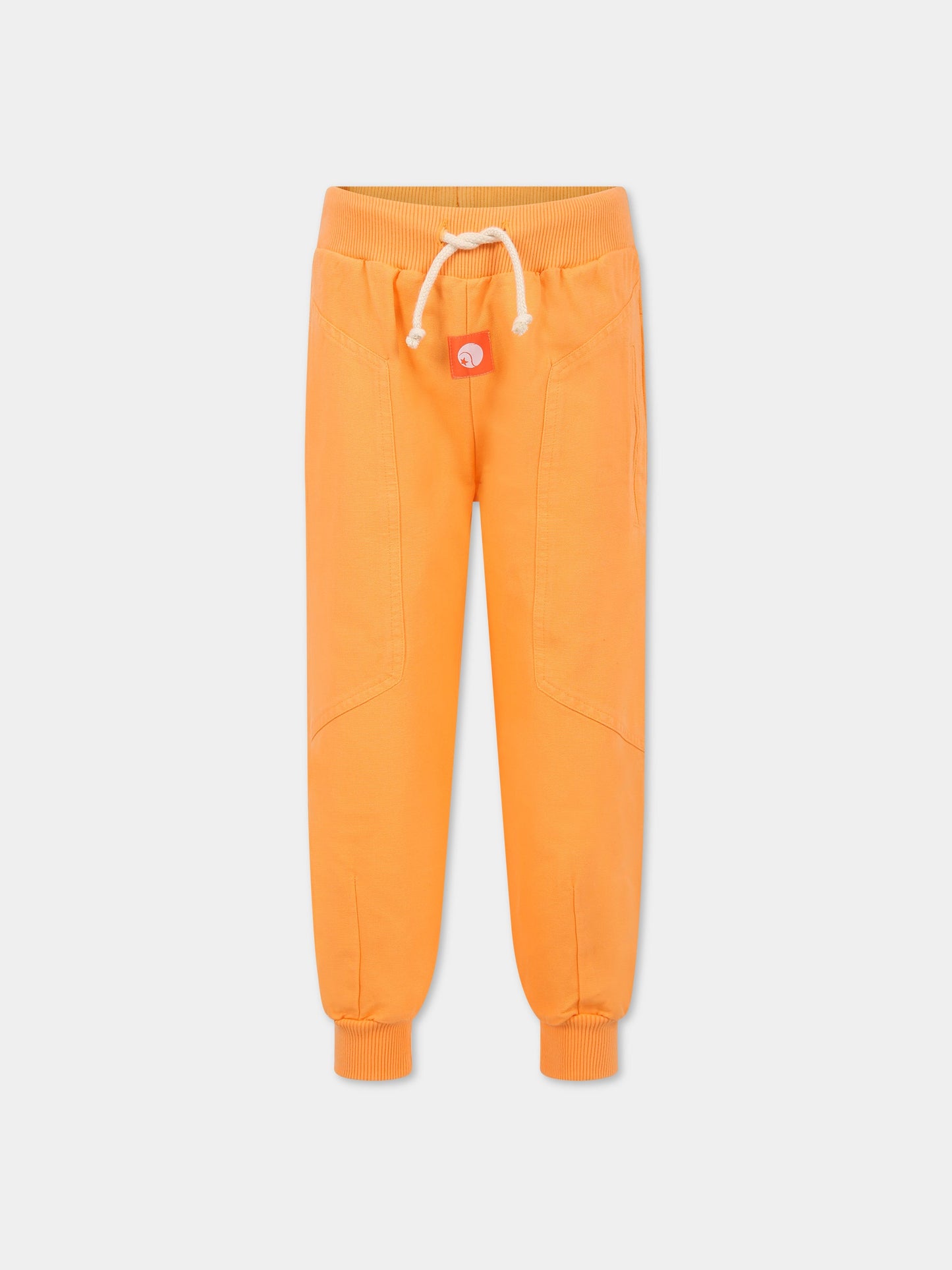 Pantaloni arancione per bambini con patch,Raquette,SCA 010 82