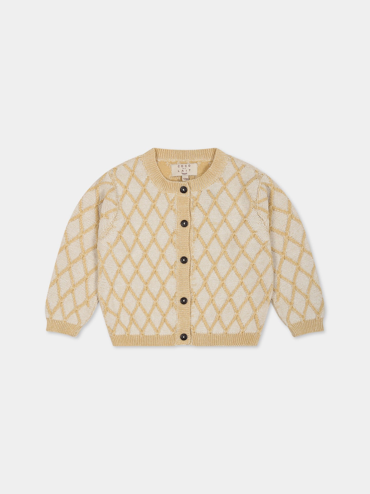 Cardigan giallo per bambina,Coco Au Lait,14COCO1137